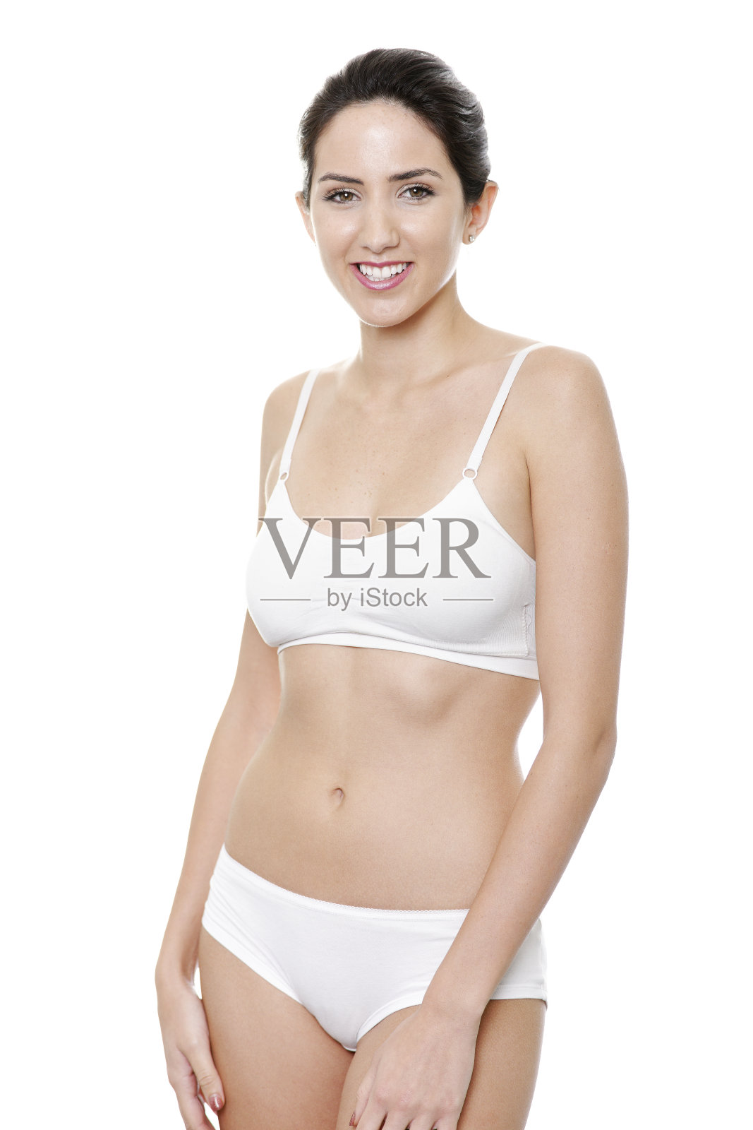 穿白色内衣的女人照片摄影图片