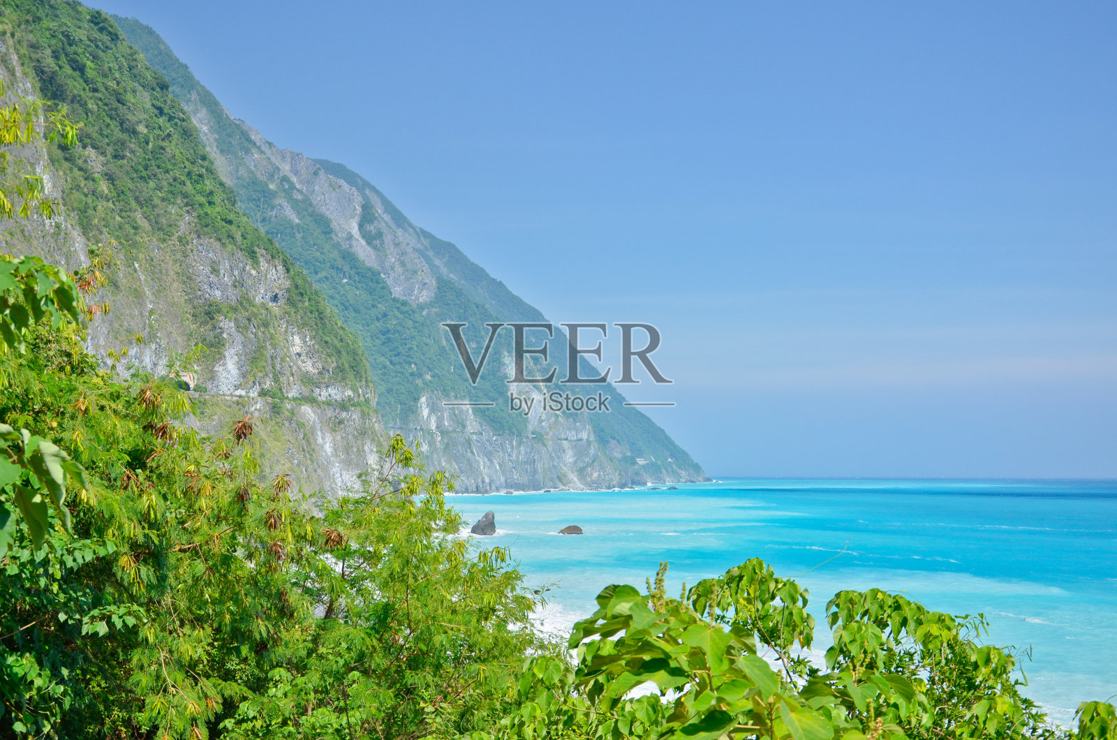 鸟瞰风景优美,以清水闻名照片摄影图片