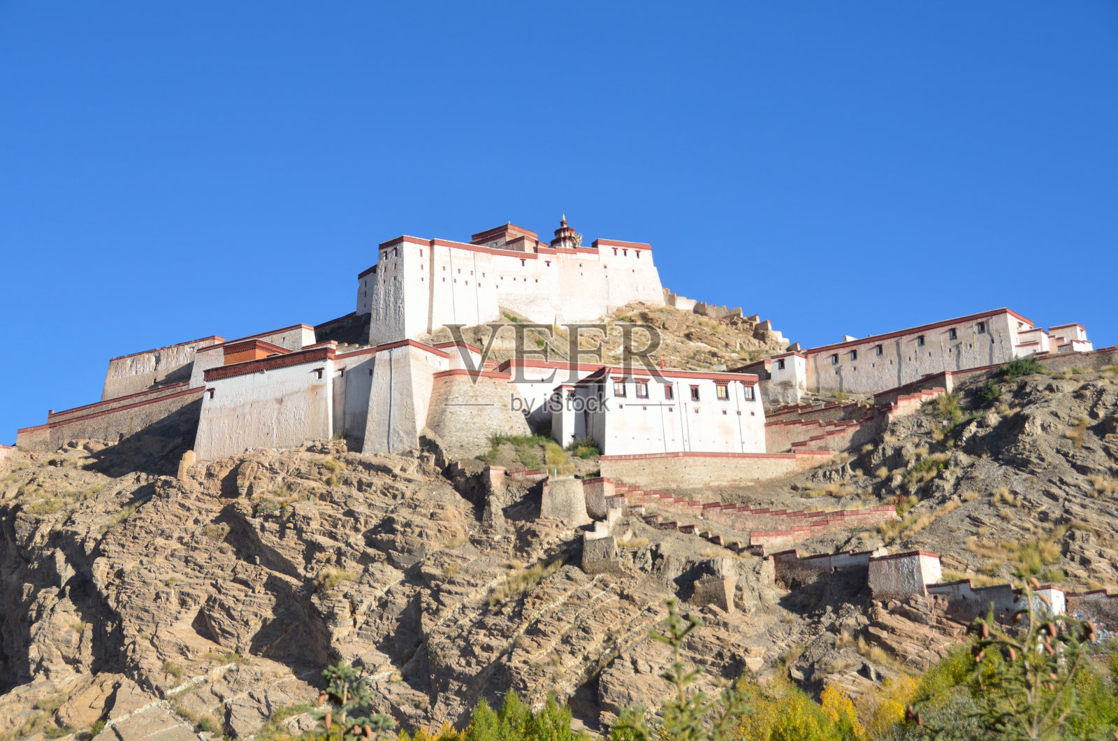 西藏,坚泽,古堡宗照片摄影图片