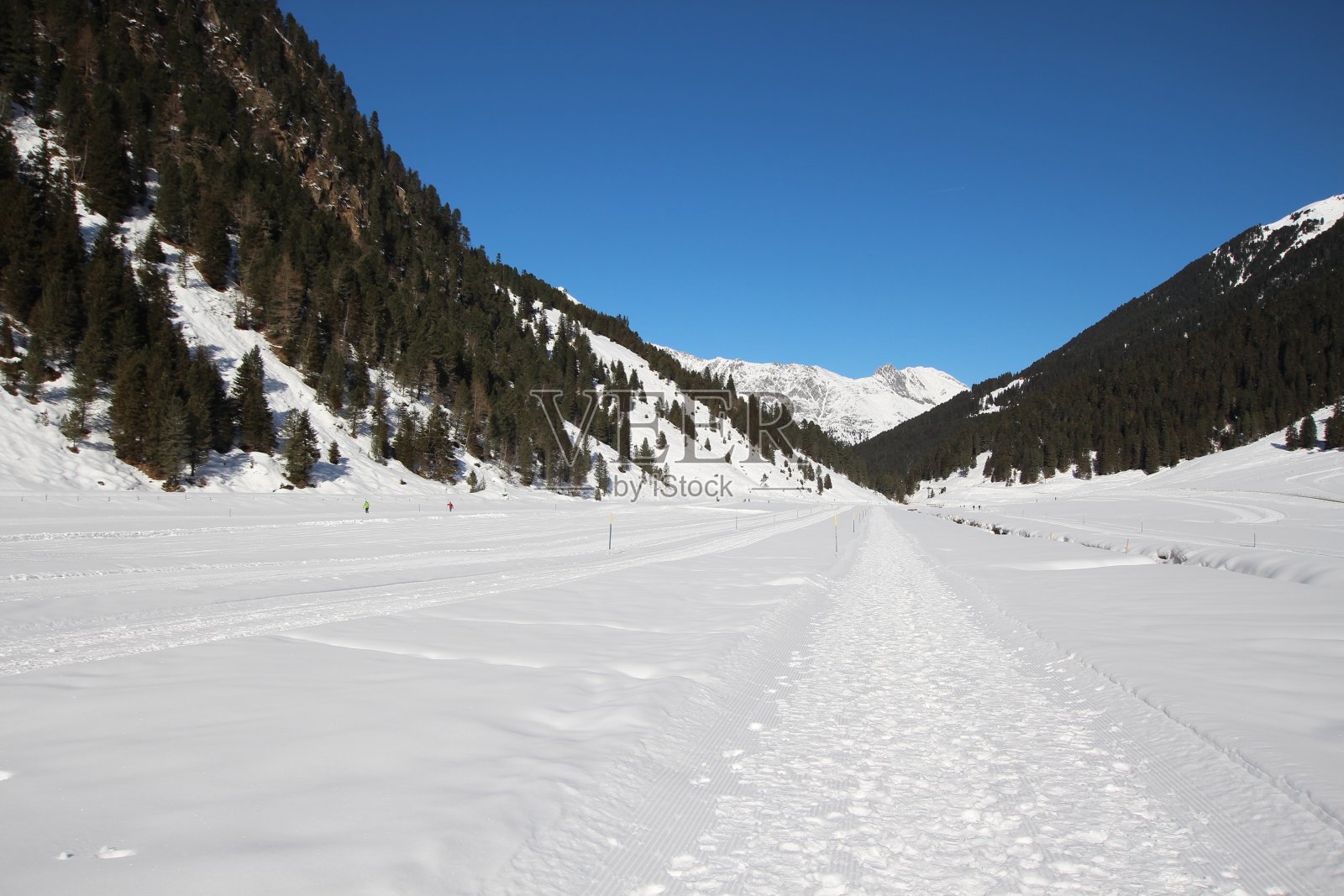 冬天的风景,越野滑雪,L?sens、奥地利蒂罗尔照片摄影图片