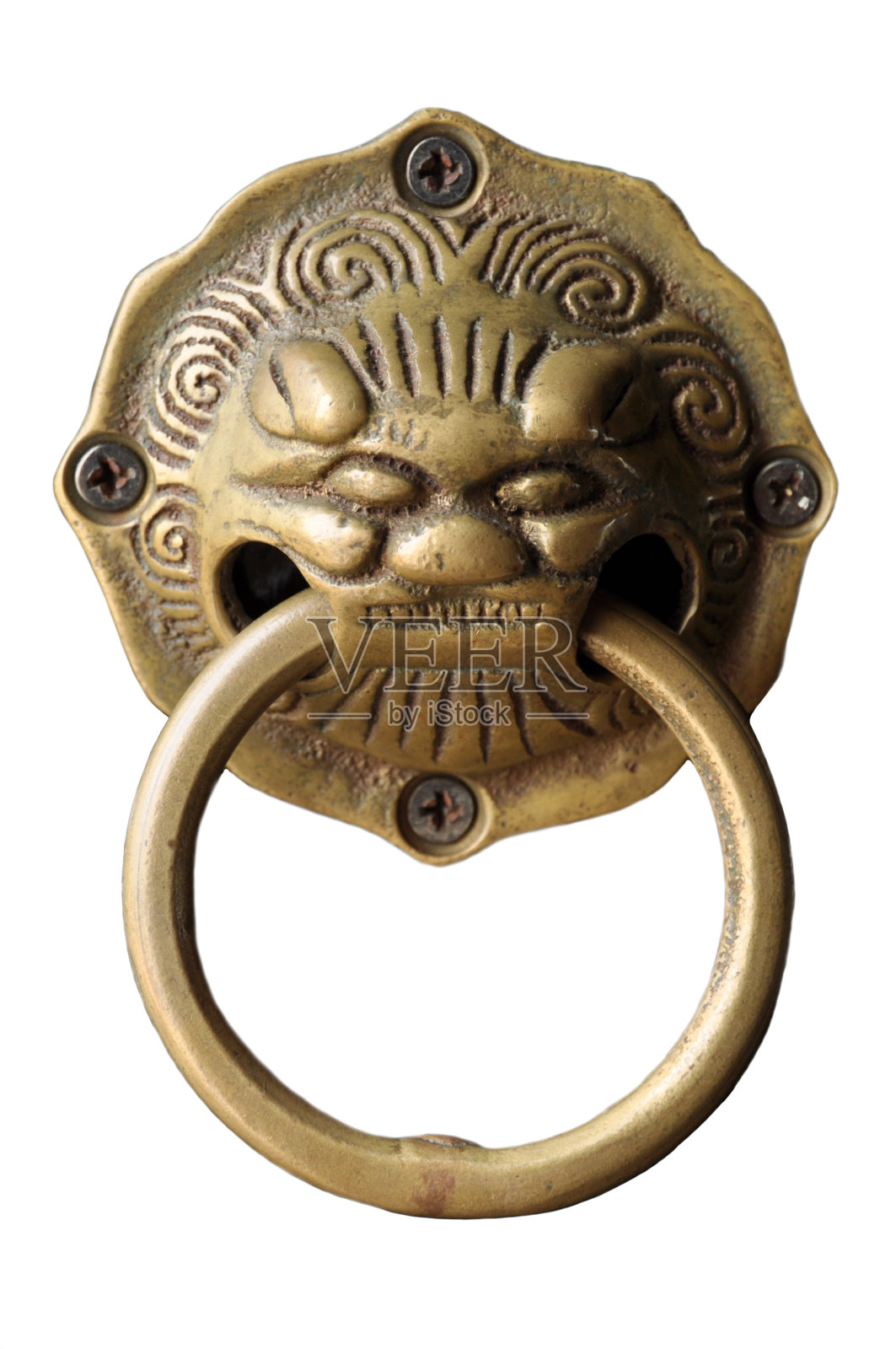 狮头门把手照片摄影图片