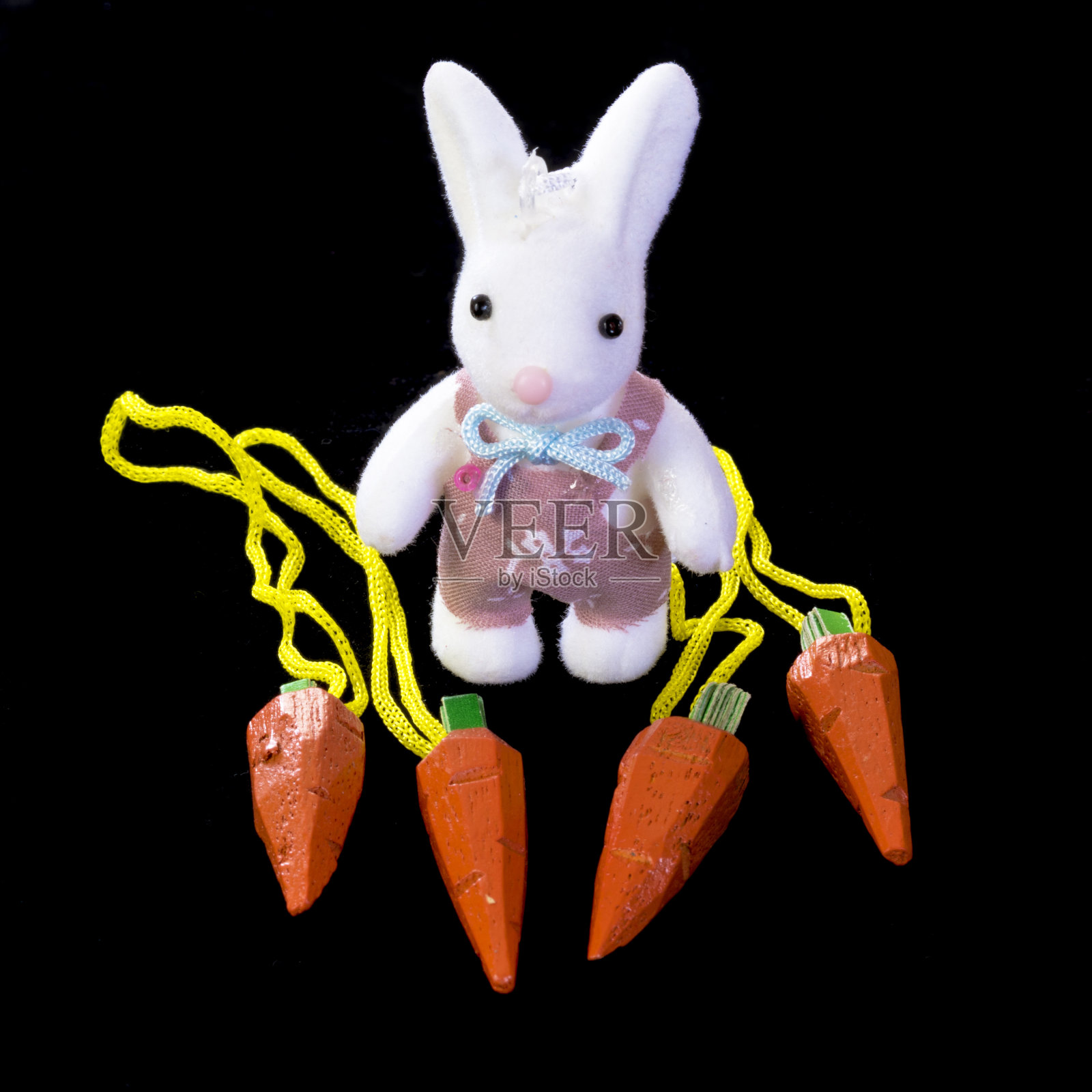 白色小兔子和橙色胡萝卜照片摄影图片