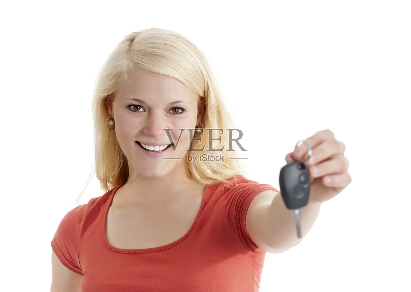拿着车钥匙的女人照片摄影图片