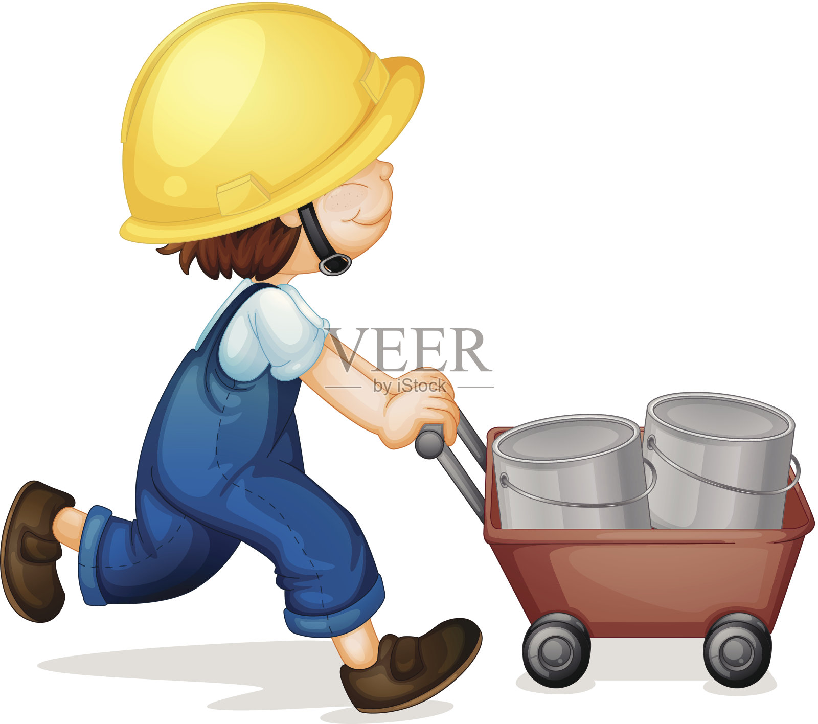 火箭和一个挂着澳大利亚国旗的机器人插画图片素材