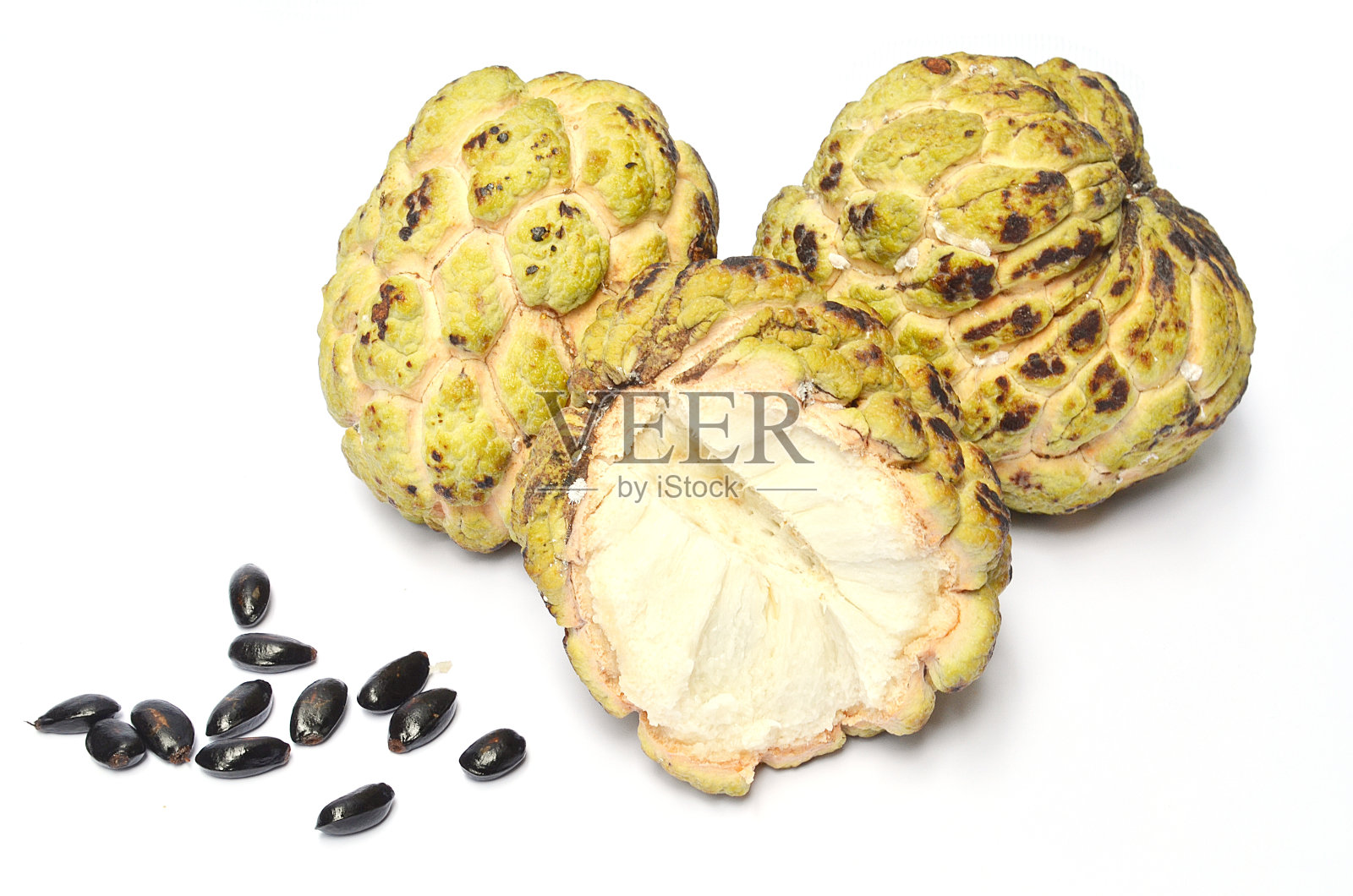 分离的释迦果照片摄影图片