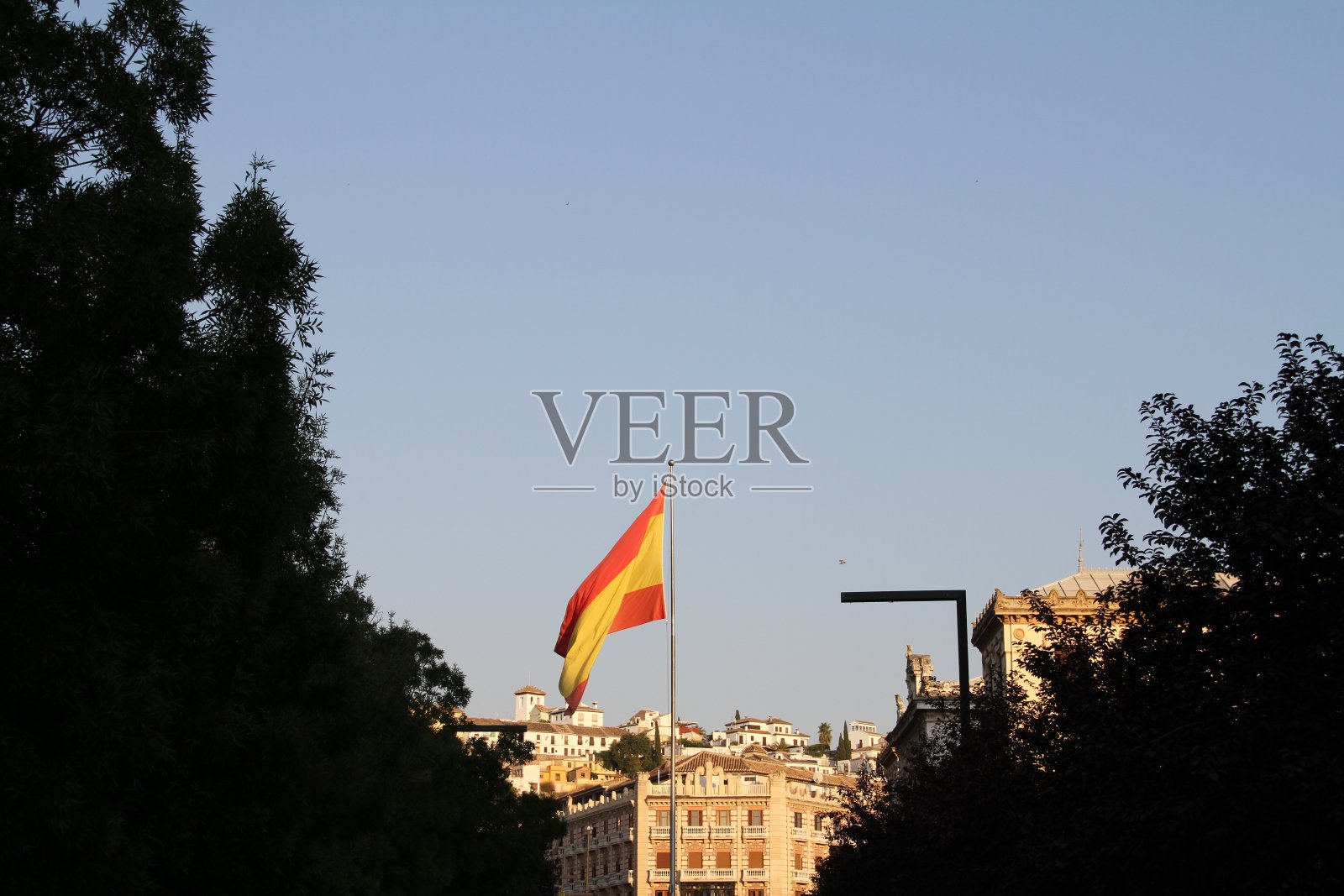 西班牙国旗照片摄影图片