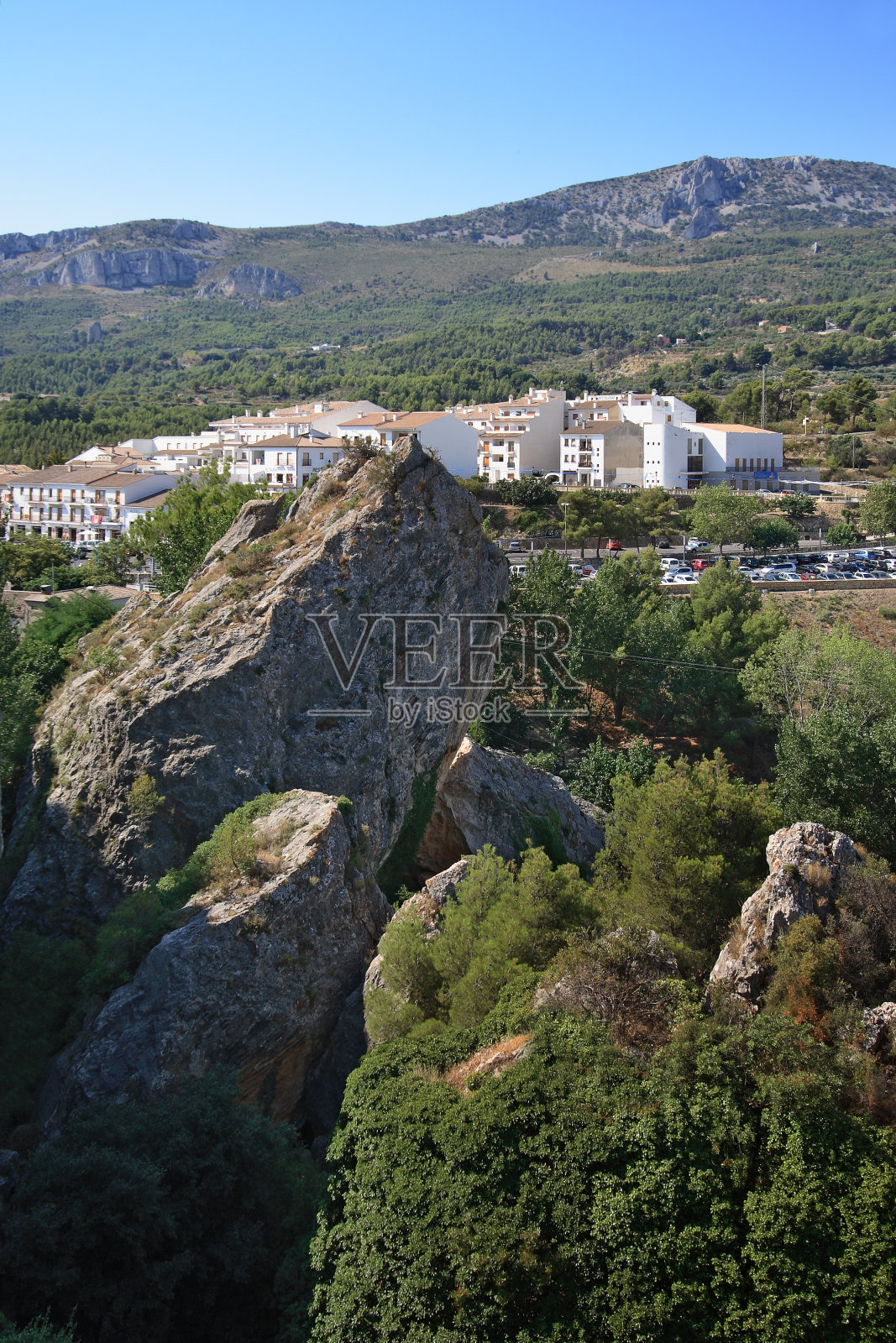 俯瞰天空的城市景观照片摄影图片
