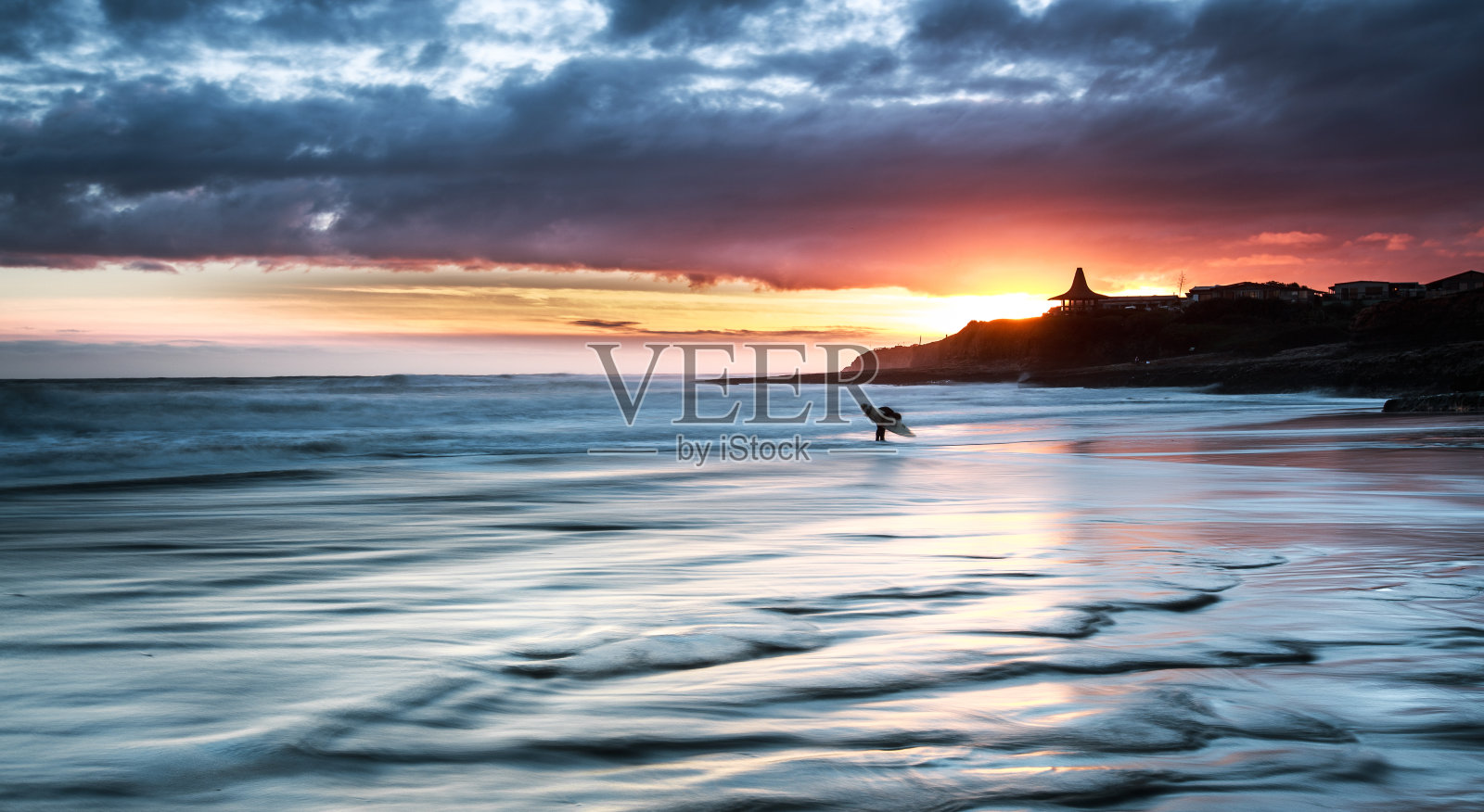 从海边回家照片摄影图片