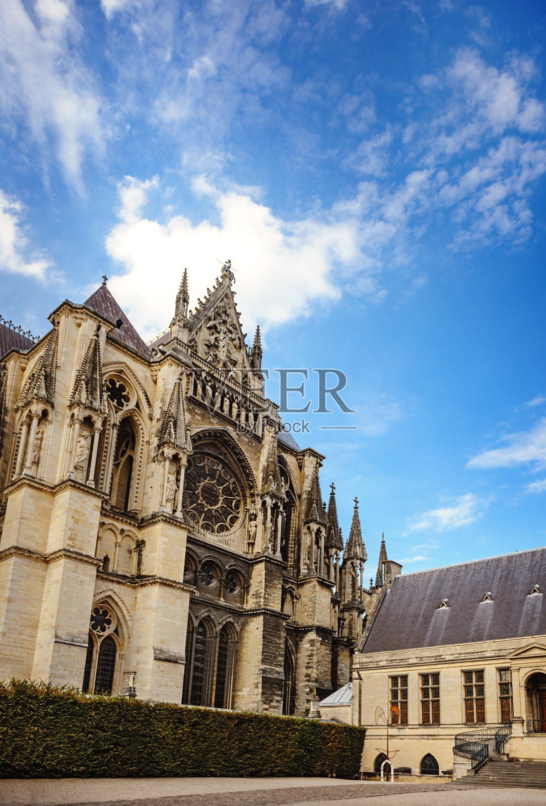 兰斯的哥特式大教堂照片摄影图片