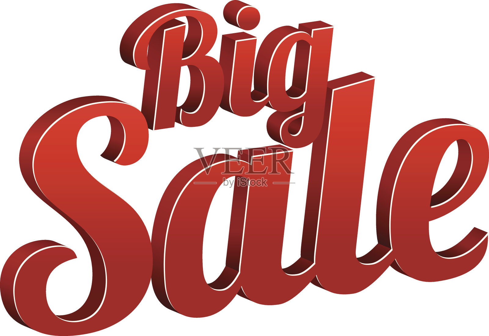 大销售标志孤立(矢量图标)。插画图片素材