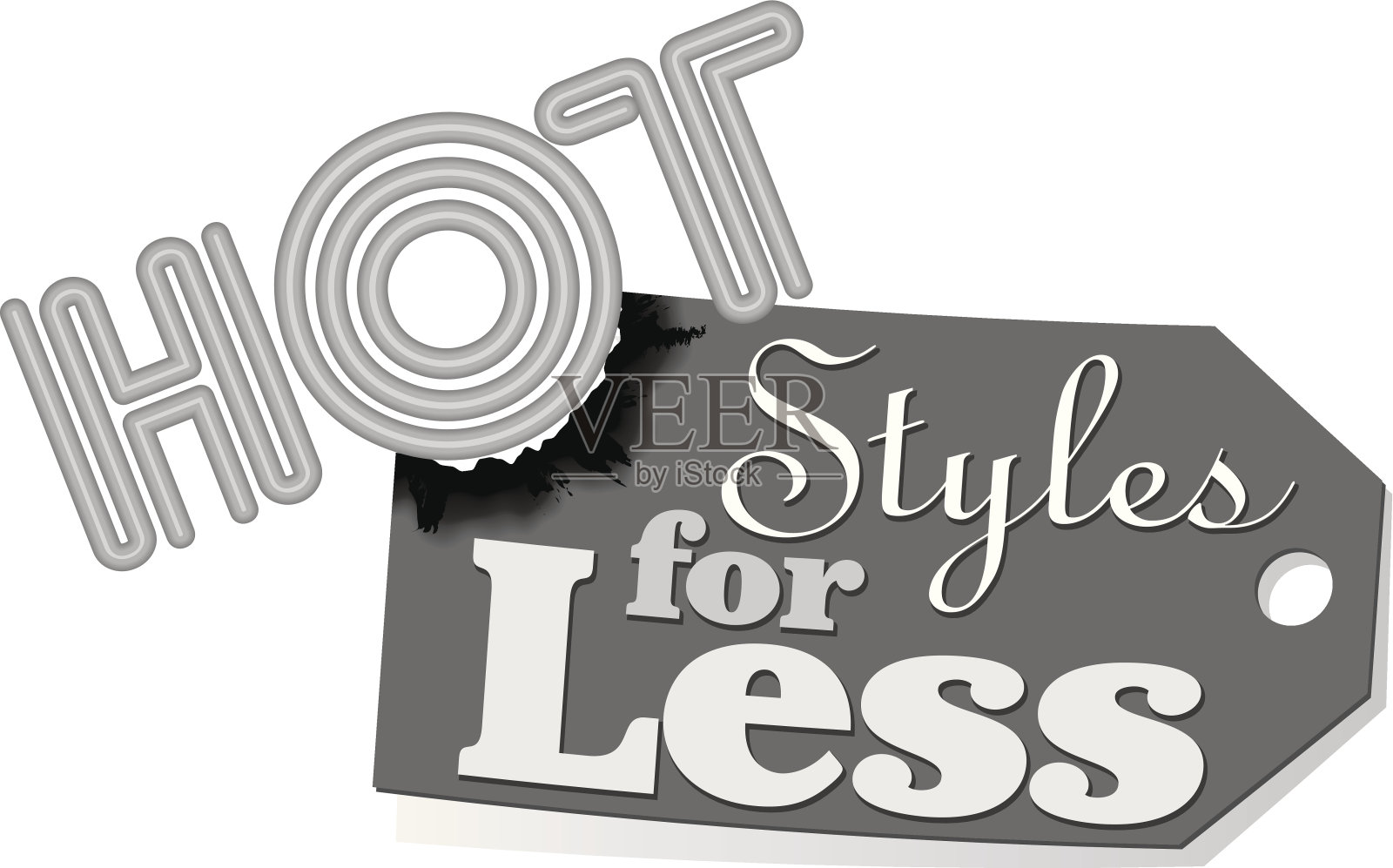 热风格标题插画图片素材