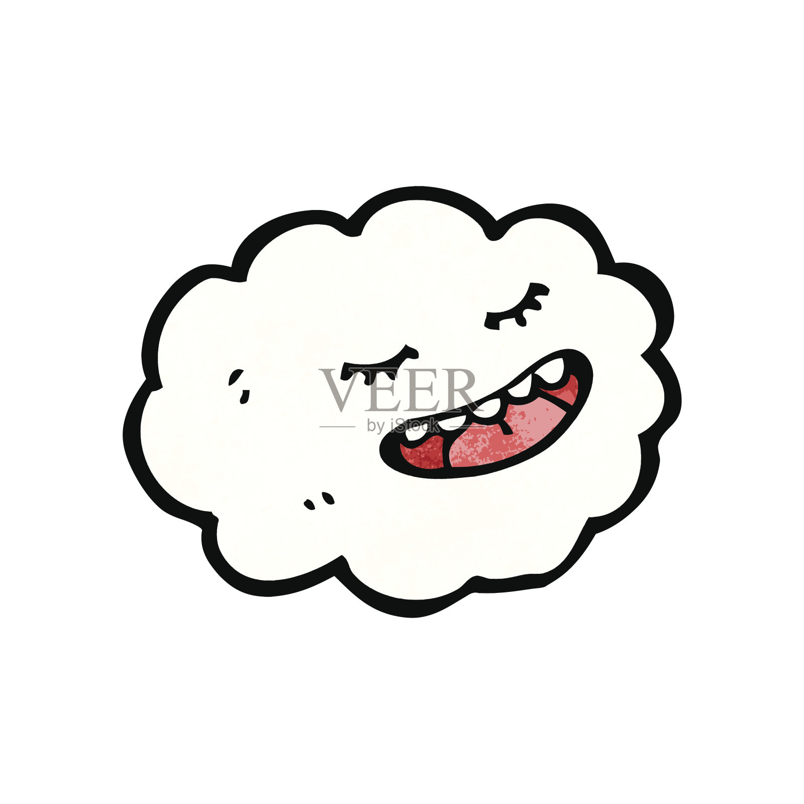 云卡通人物插画图片素材