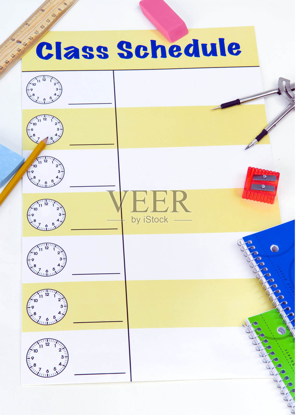 课程表空白照片摄影图片