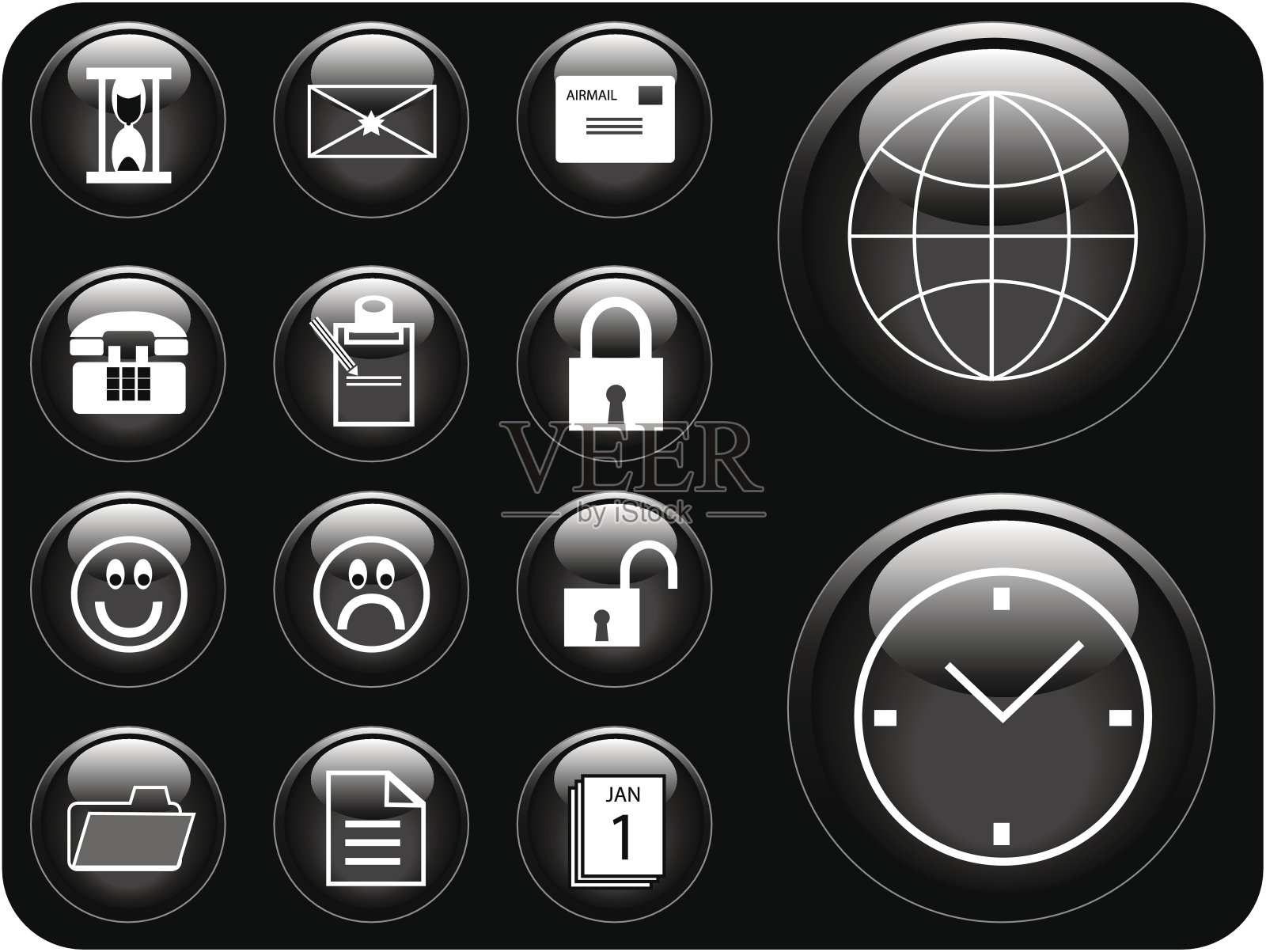 向量的按钮图标素材