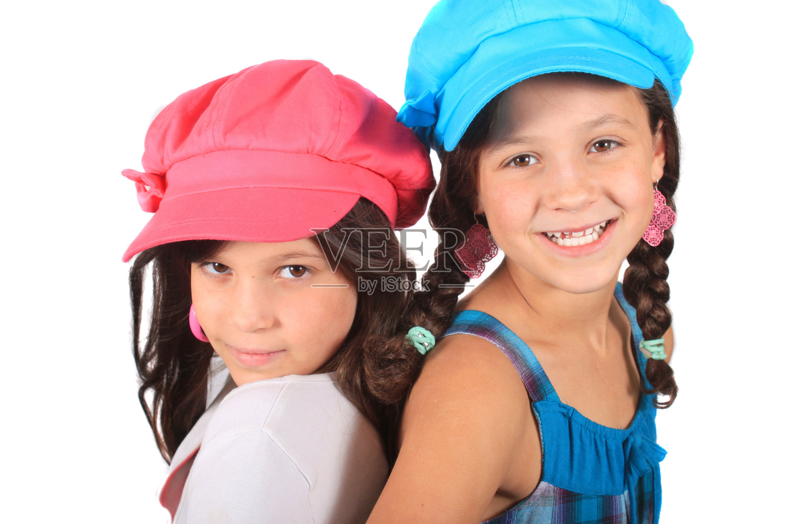 可爱的小姐妹照片摄影图片