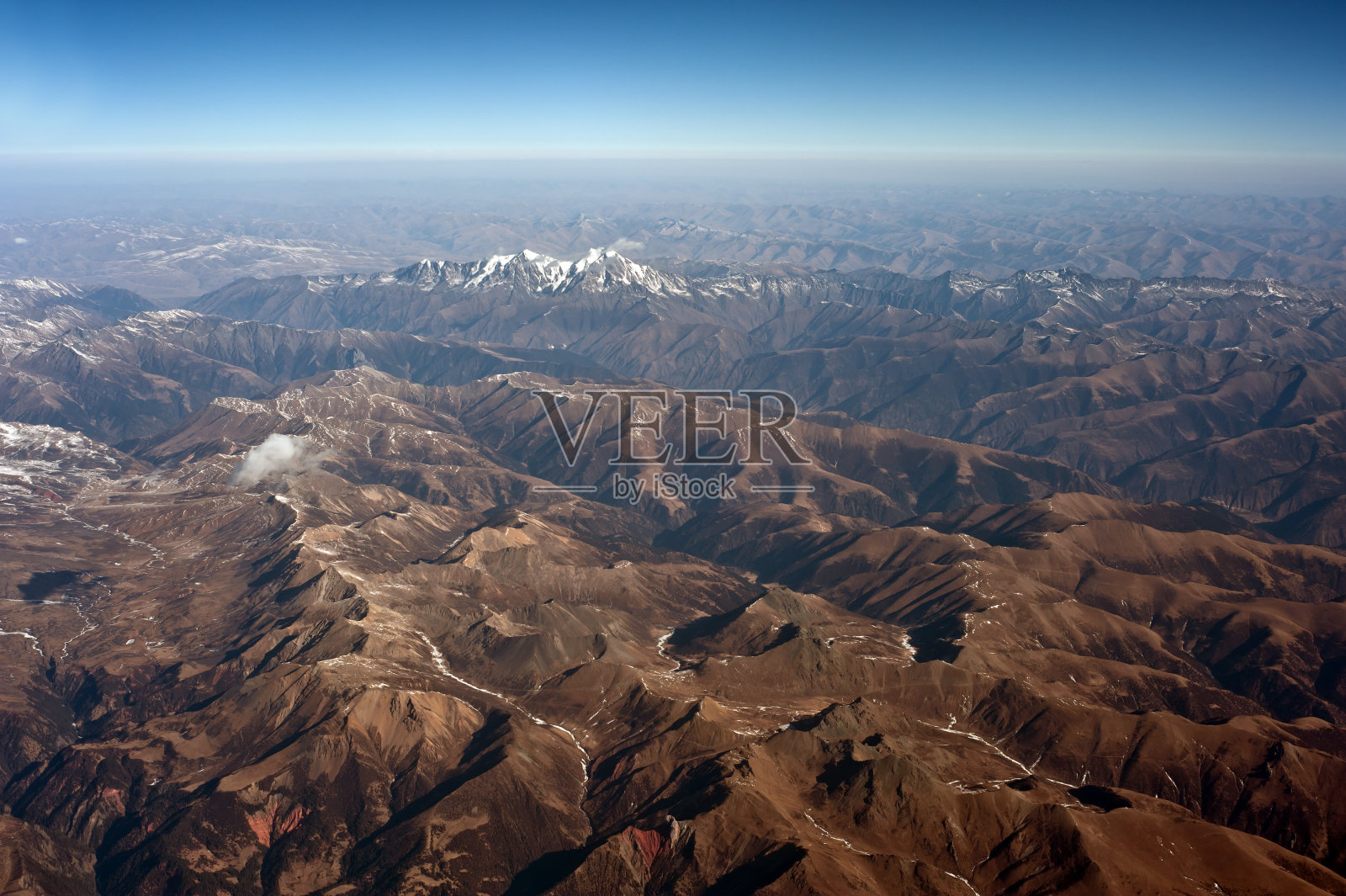航拍,尼泊尔喜马拉雅山照片摄影图片