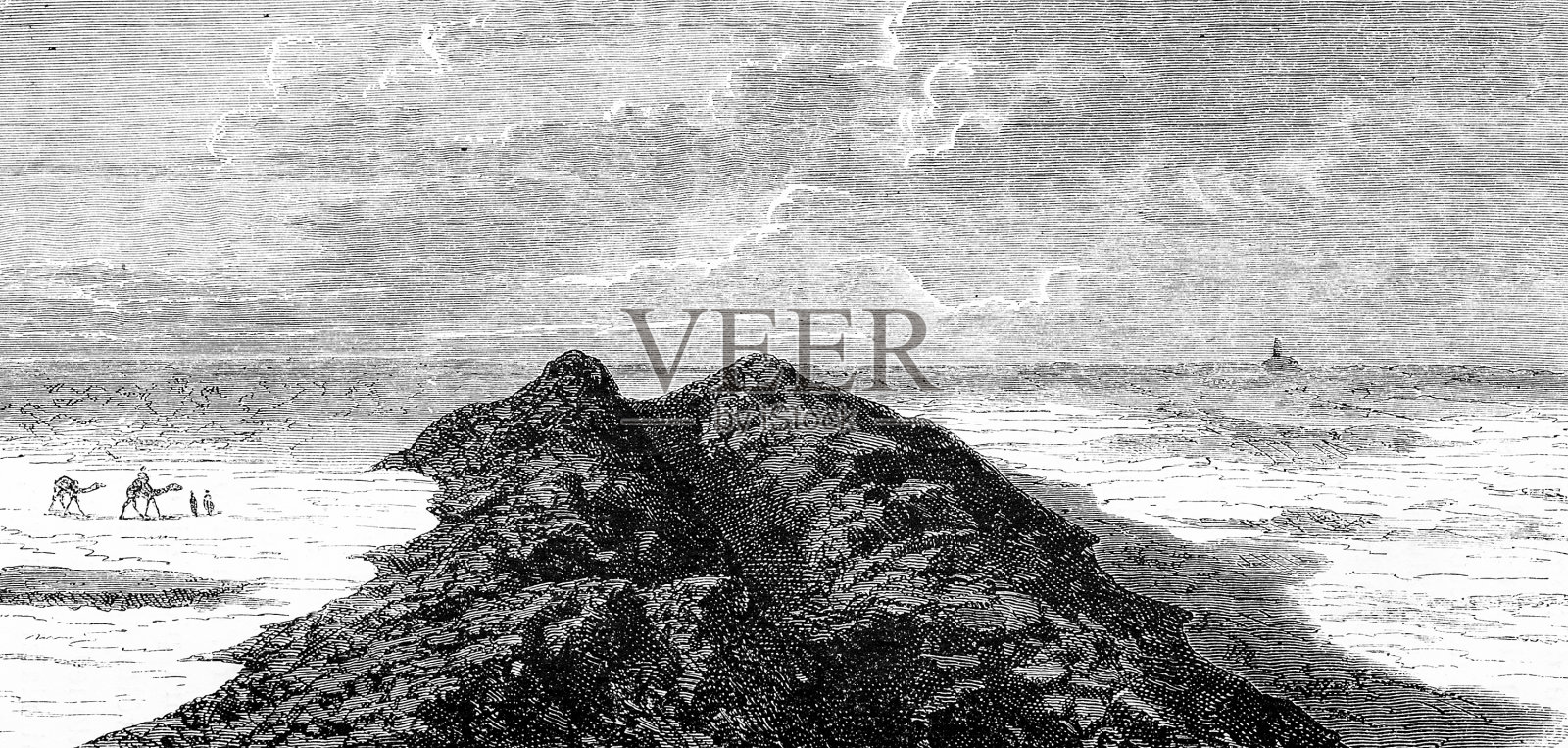 巴比伦山插画图片素材