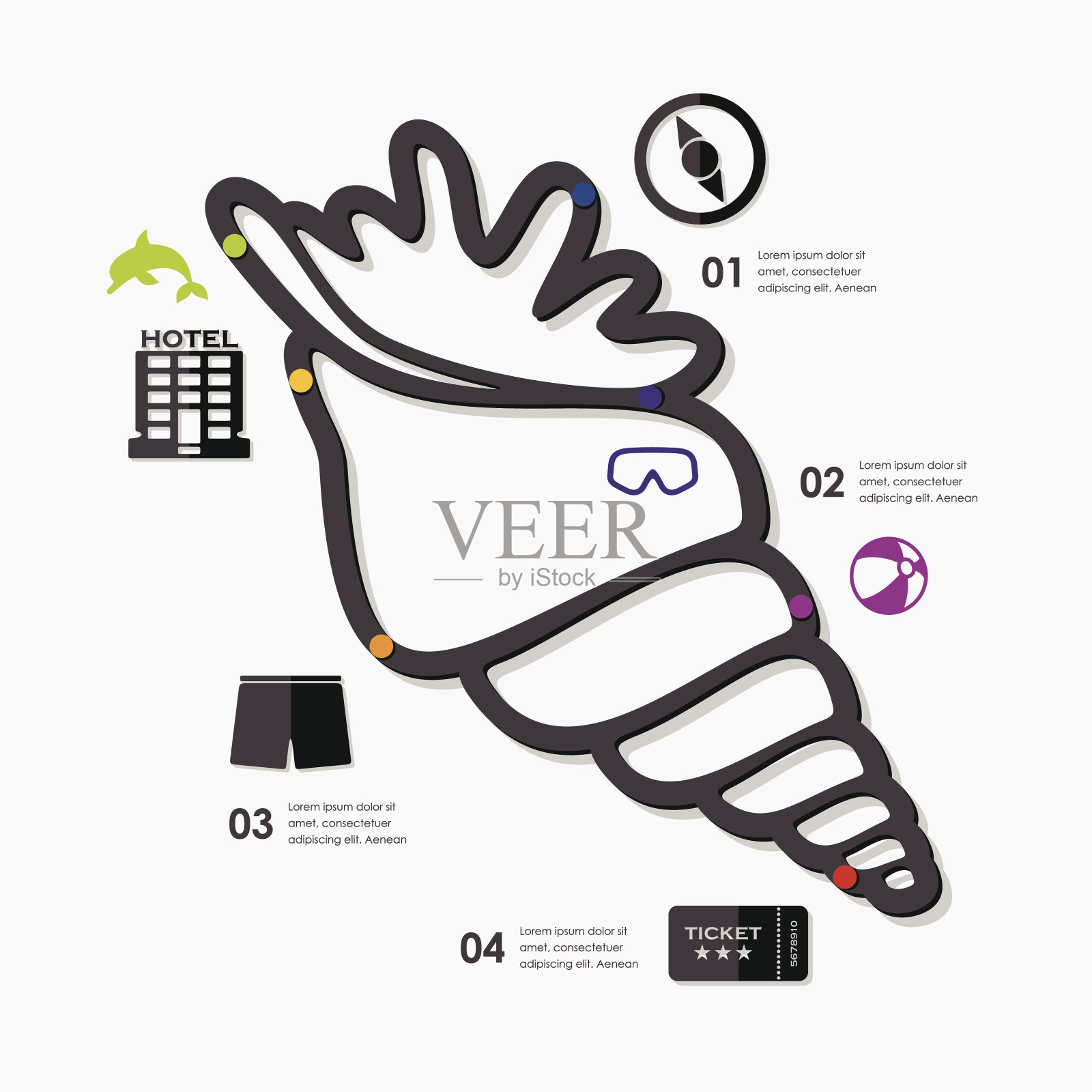 旅游信息插画图片素材