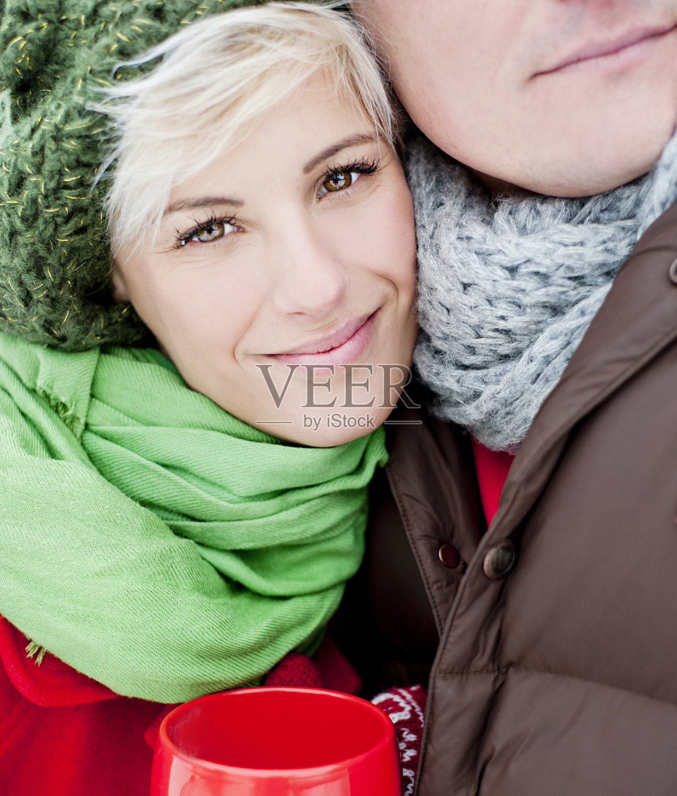 夫妇在冬天照片摄影图片