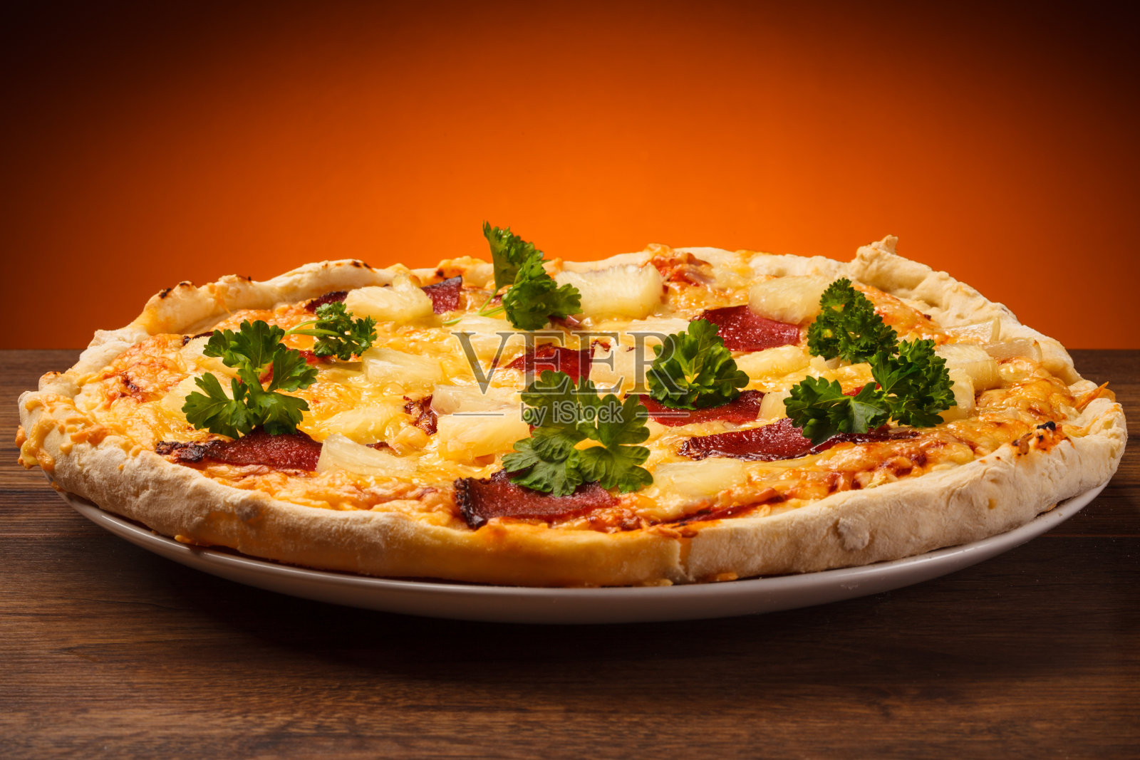 夏威夷披萨照片摄影图片