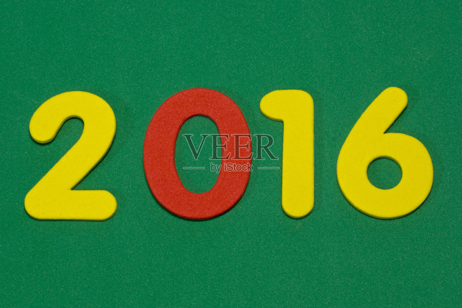 2016年,绿色背景照片摄影图片