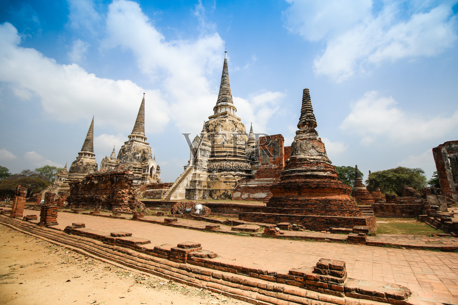 古老的宫殿。泰国大城府照片摄影图片