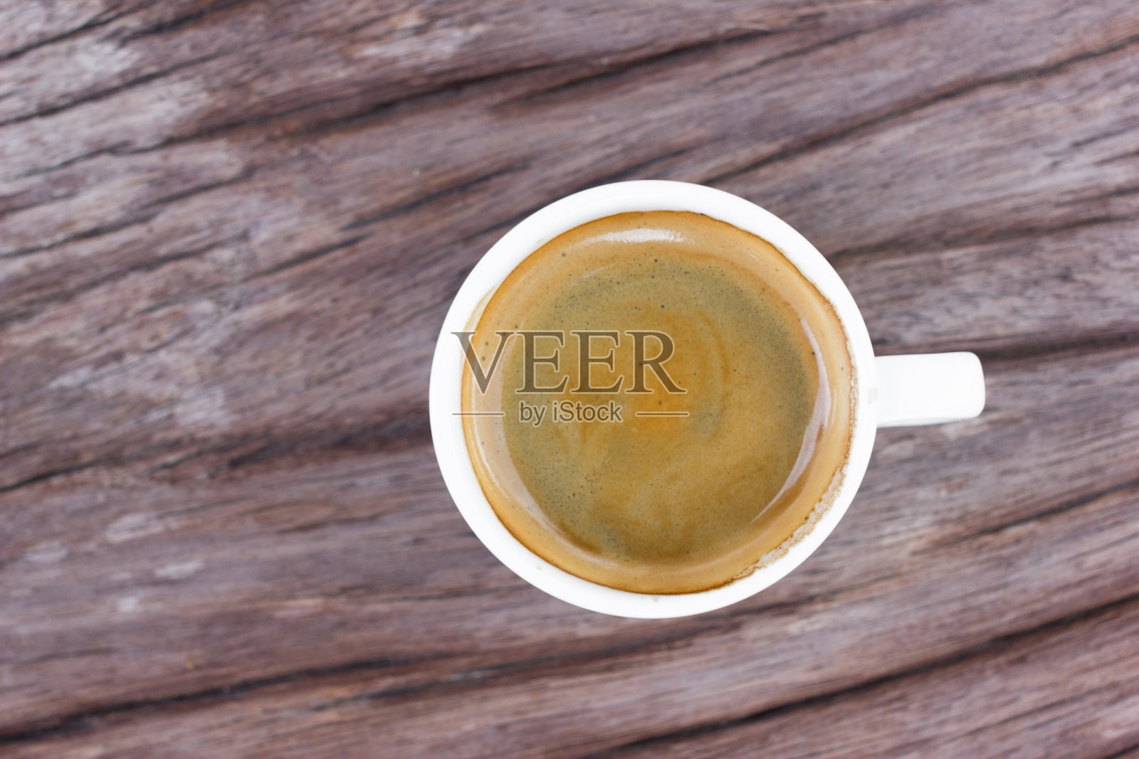 顶视图热咖啡。照片摄影图片