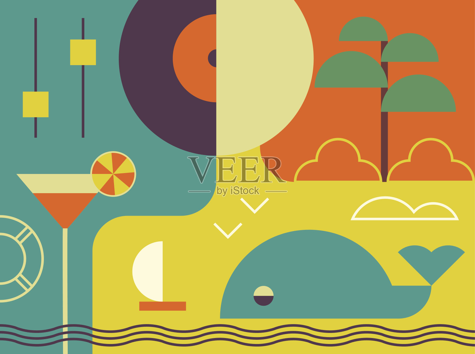 夏日派对插图插画图片素材