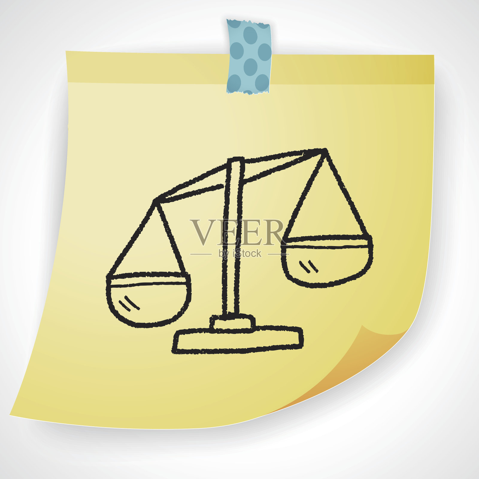 平衡涂鸦画插画图片素材