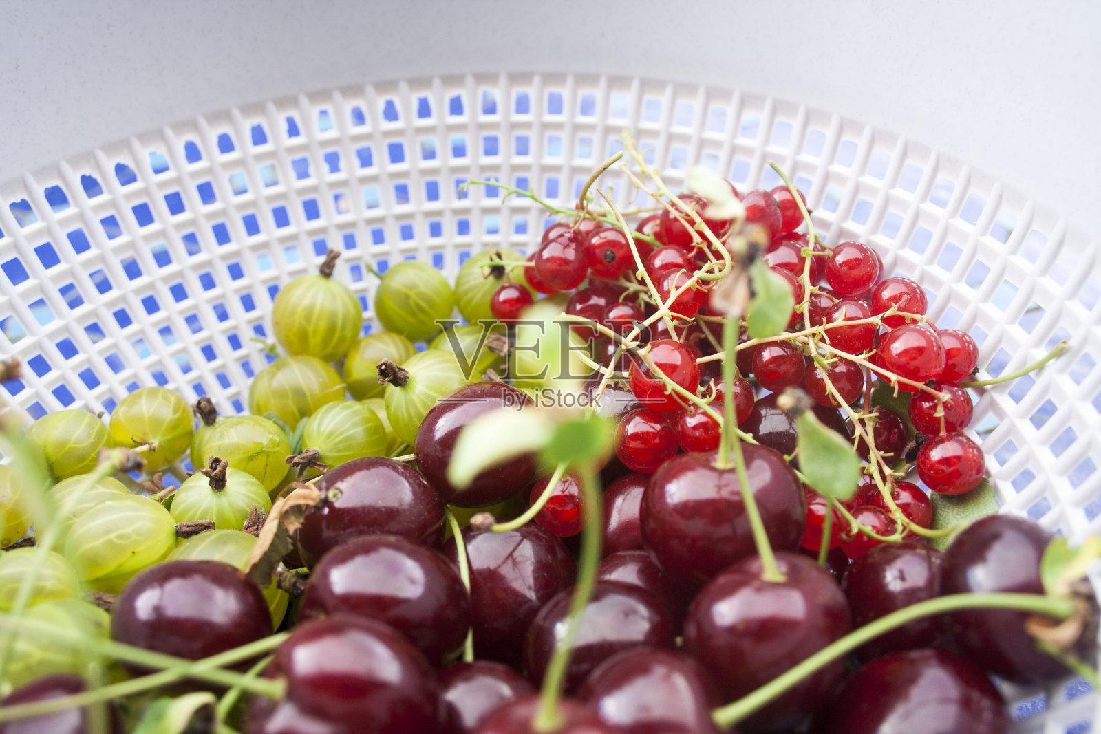 浆果类水果-樱桃,醋栗和红醋栗照片摄影图片