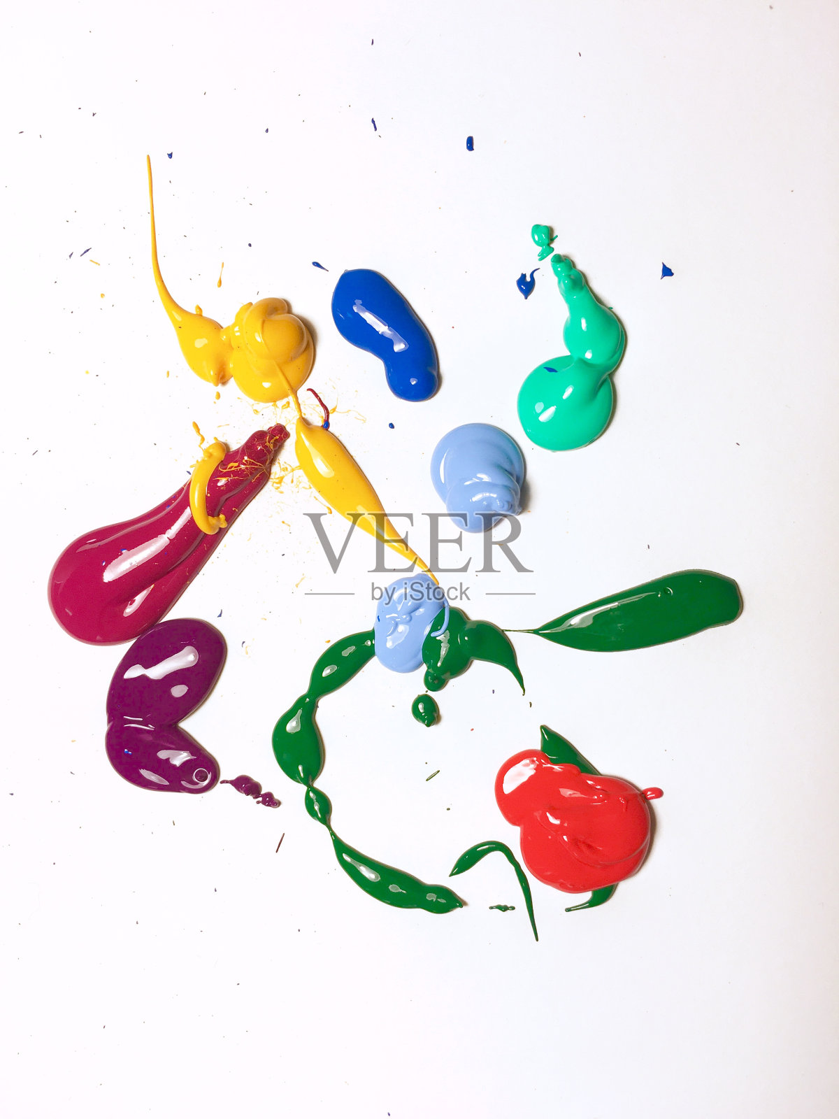 明亮的油漆调色板照片摄影图片