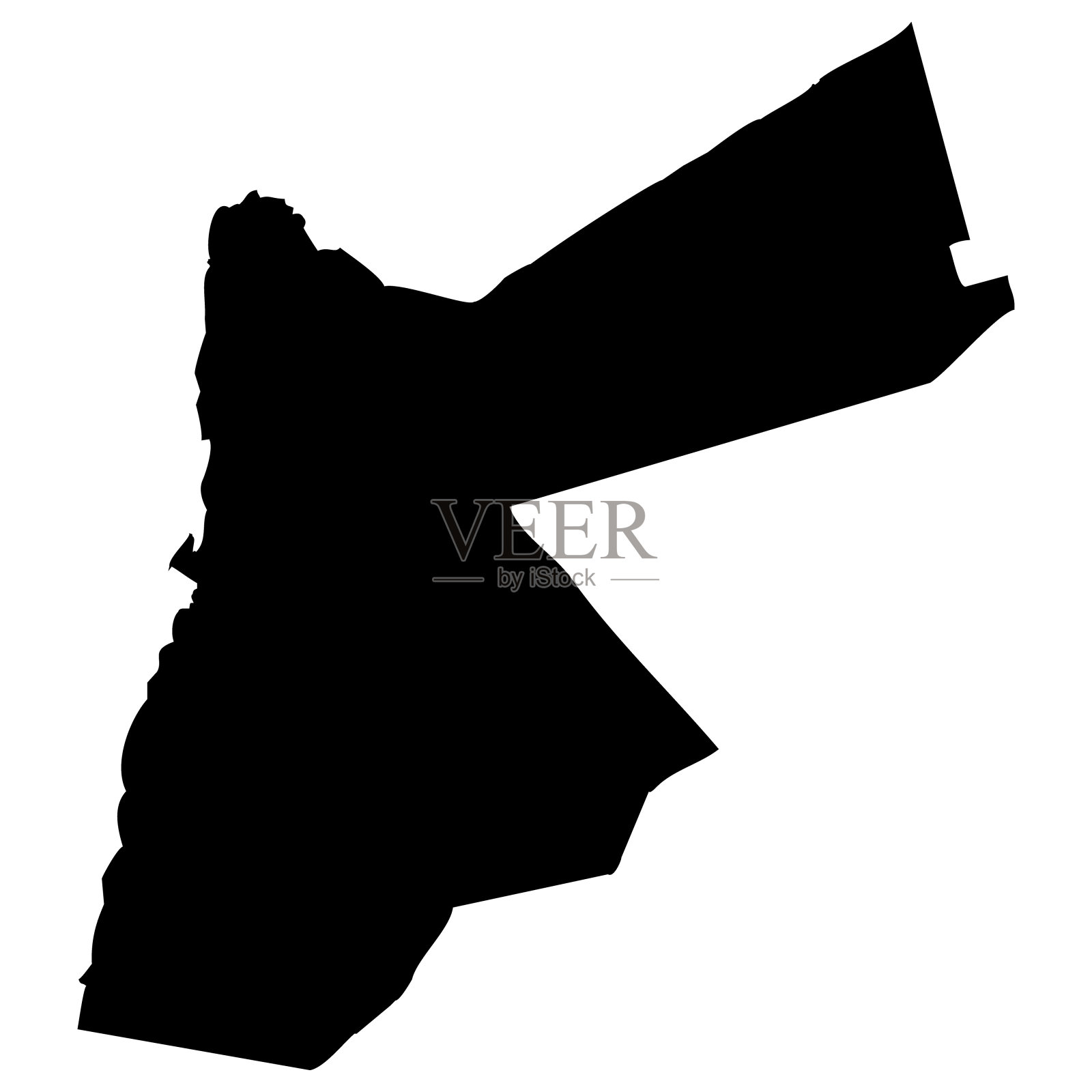 约旦地图插画图片素材