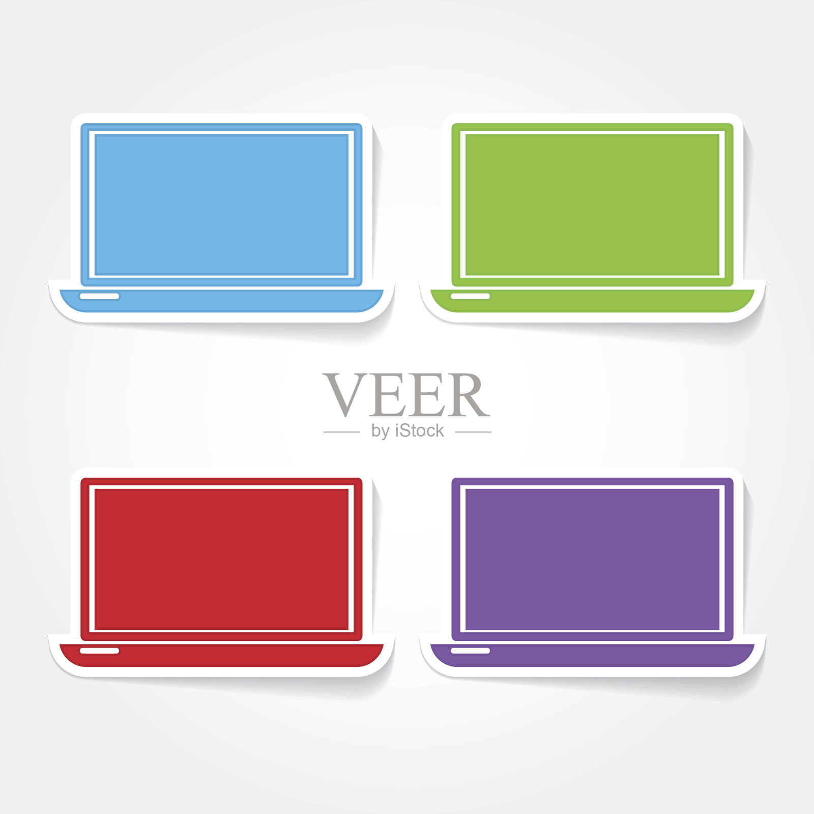 笔记本彩色矢量图标设计插画图片素材