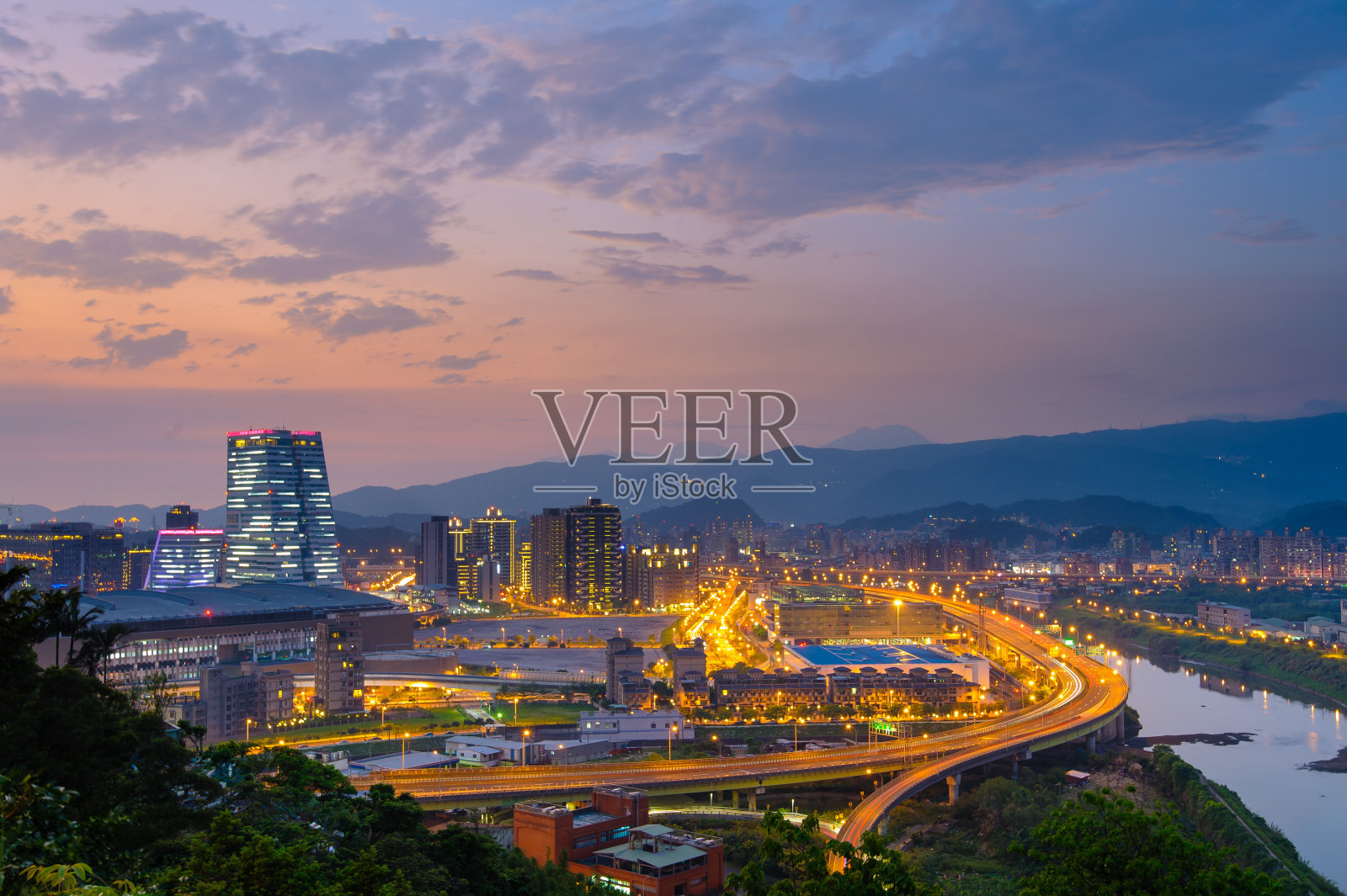 台北夜景照片摄影图片