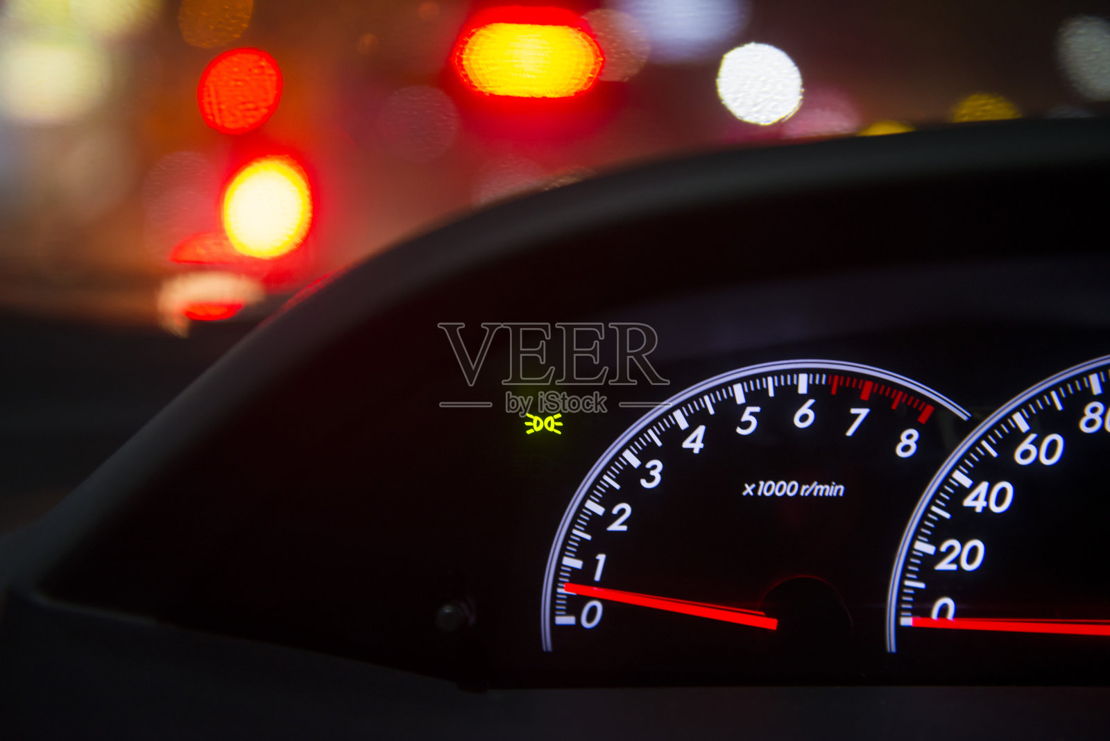 汽车仪表盘的细节照片摄影图片