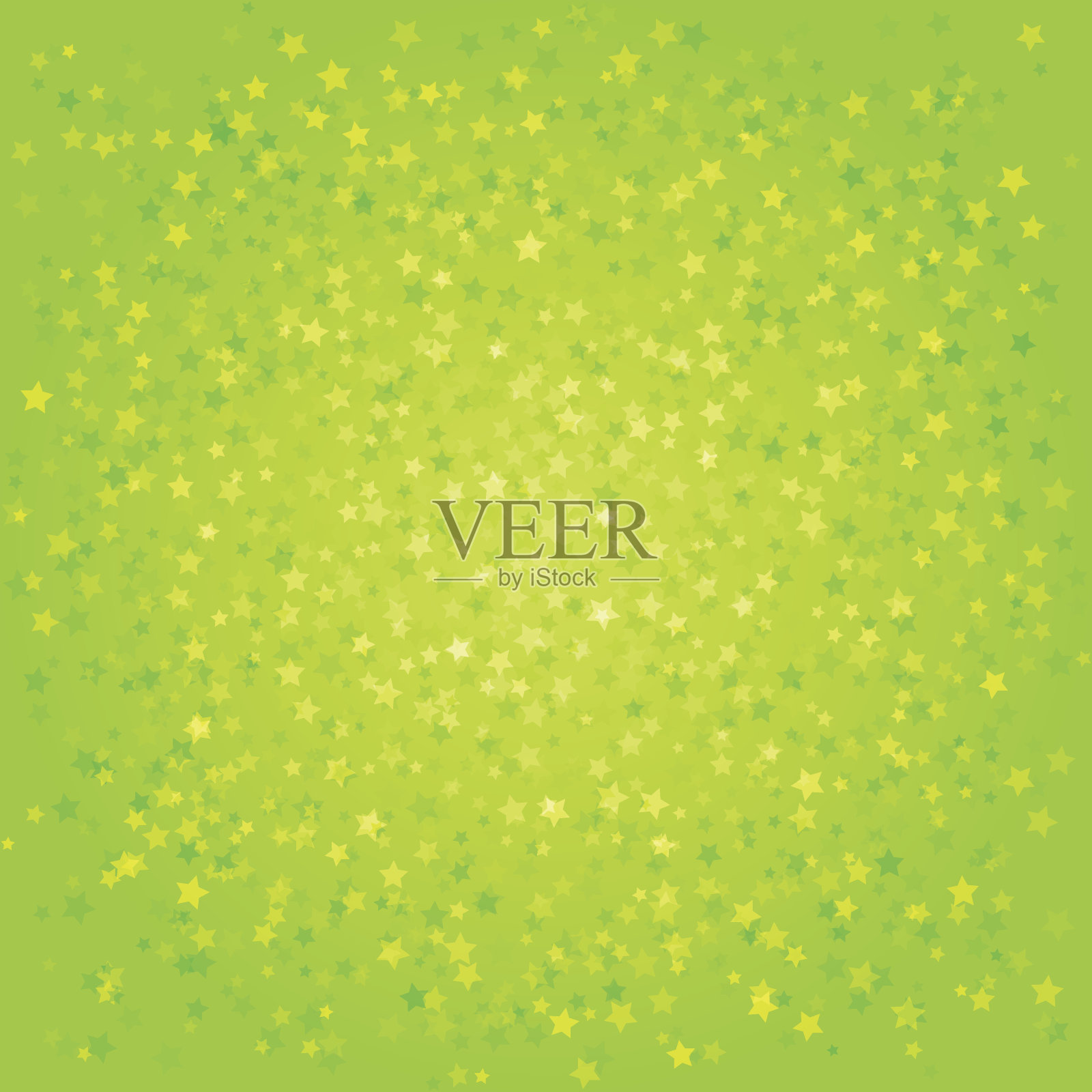 绿色的抽象背景与星星插画图片素材
