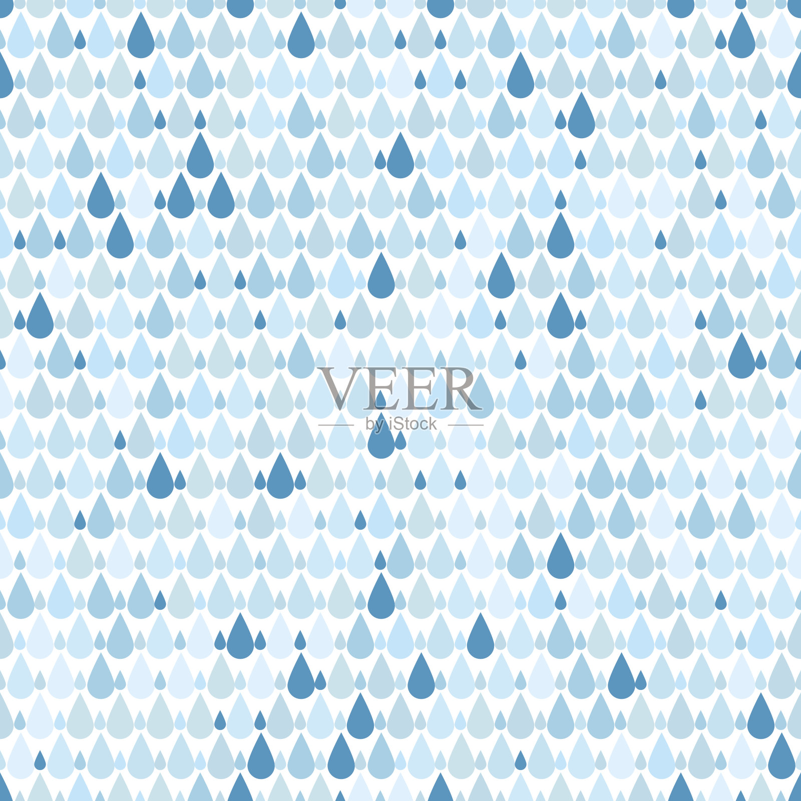 下雨了。无缝的背景。插画图片素材