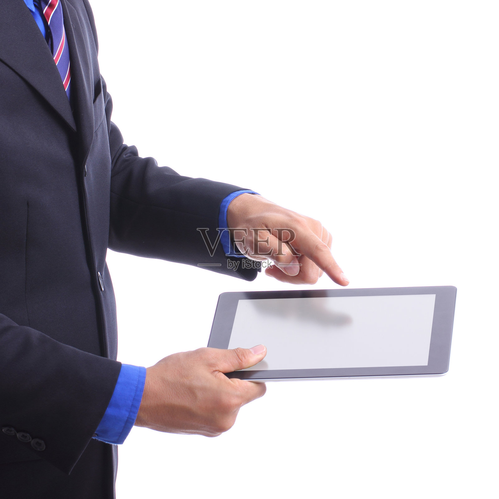 近距离商人使用触摸板照片摄影图片