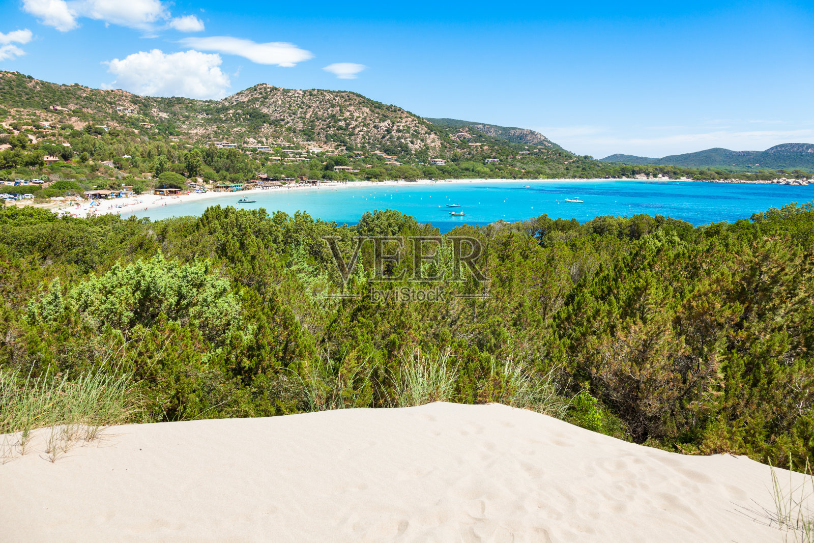 法国科西嘉岛的Rondinara海滩照片摄影图片