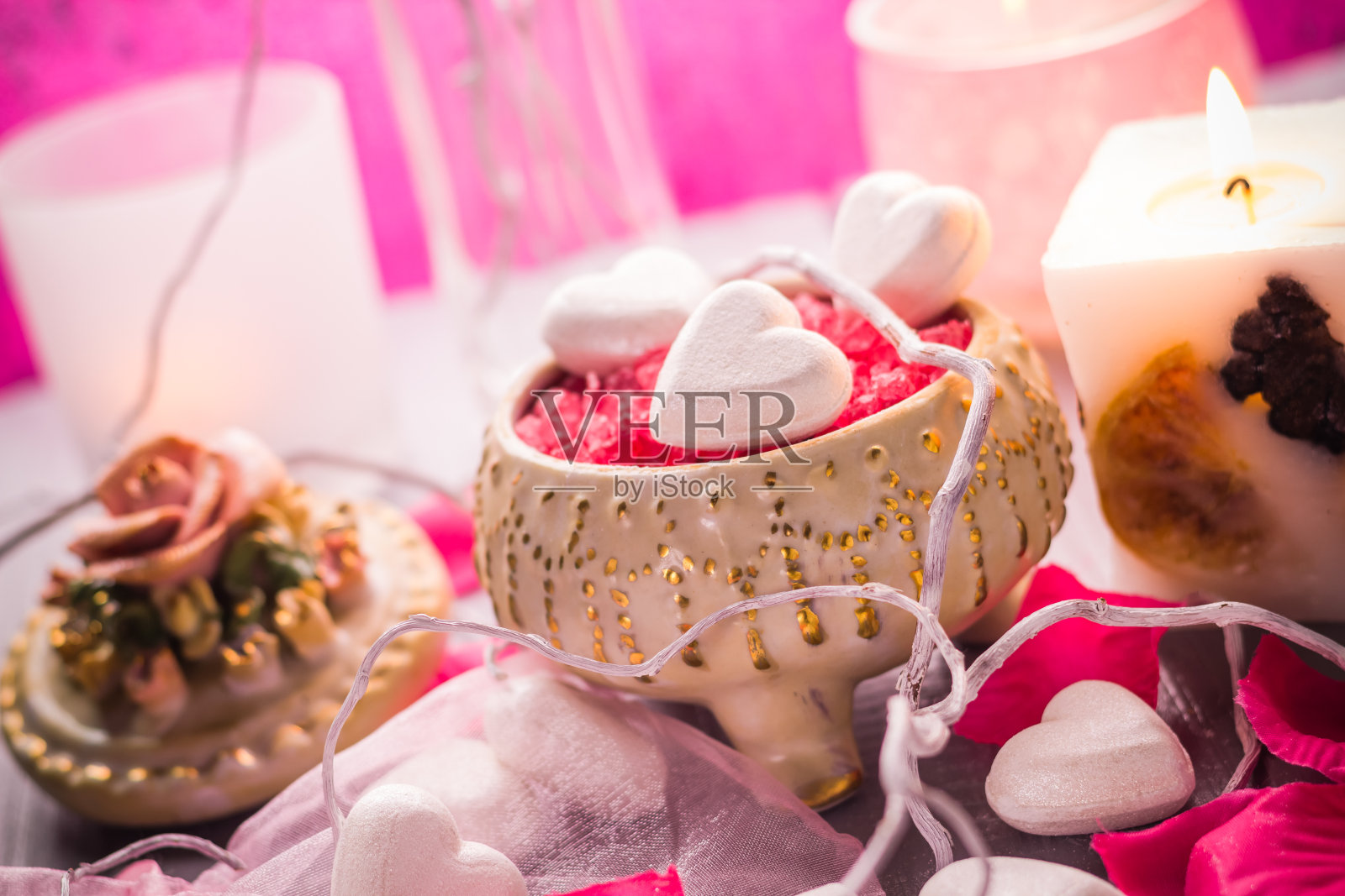 温泉组成情人节心爱身体健康照片摄影图片