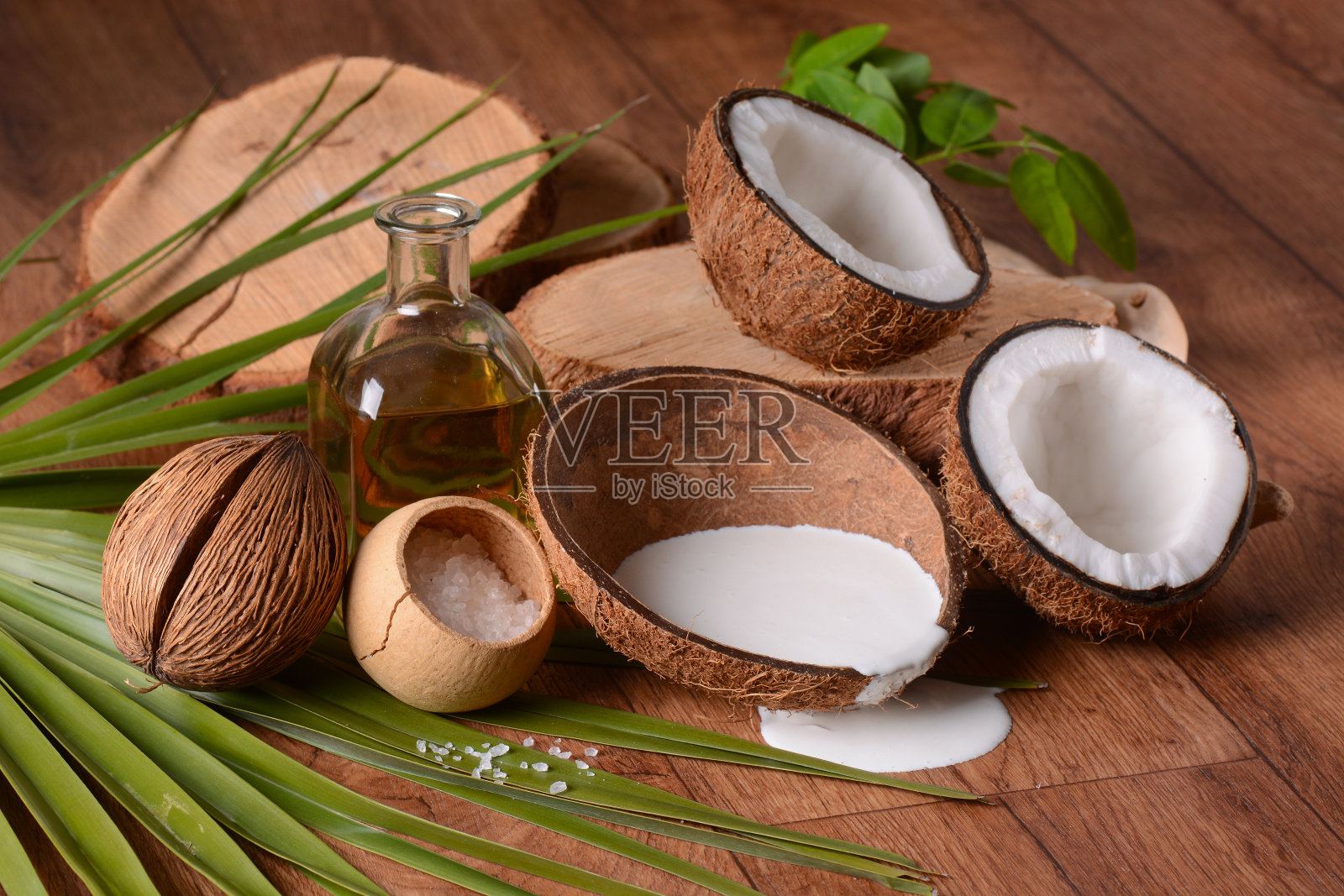 保湿霜椰子照片摄影图片