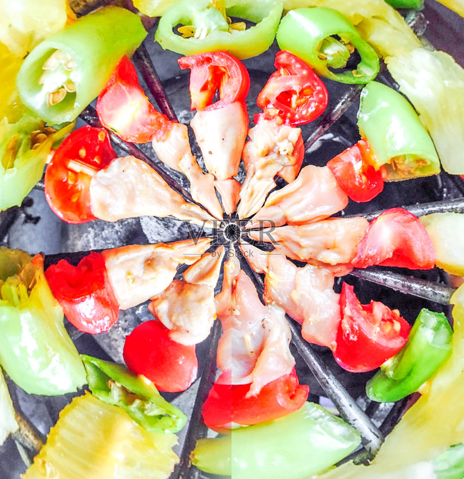 猪肉烤肉卷效应照片摄影图片