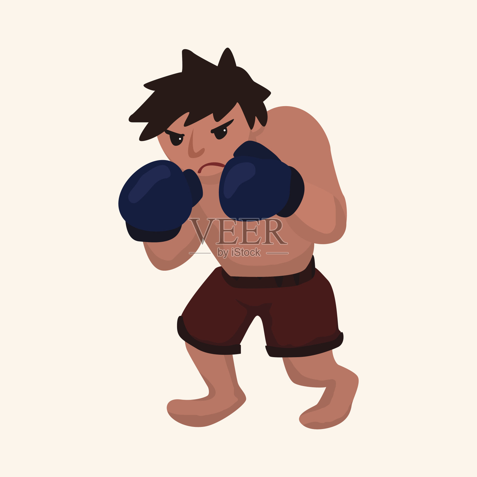 拳击手主题元素设计元素图片