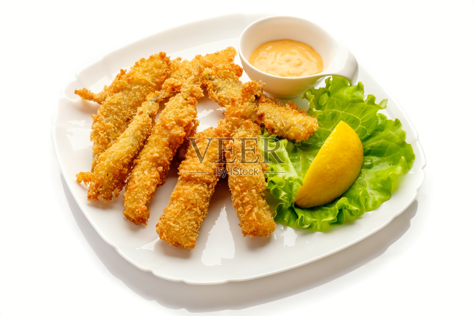 面糊炸鱼照片摄影图片