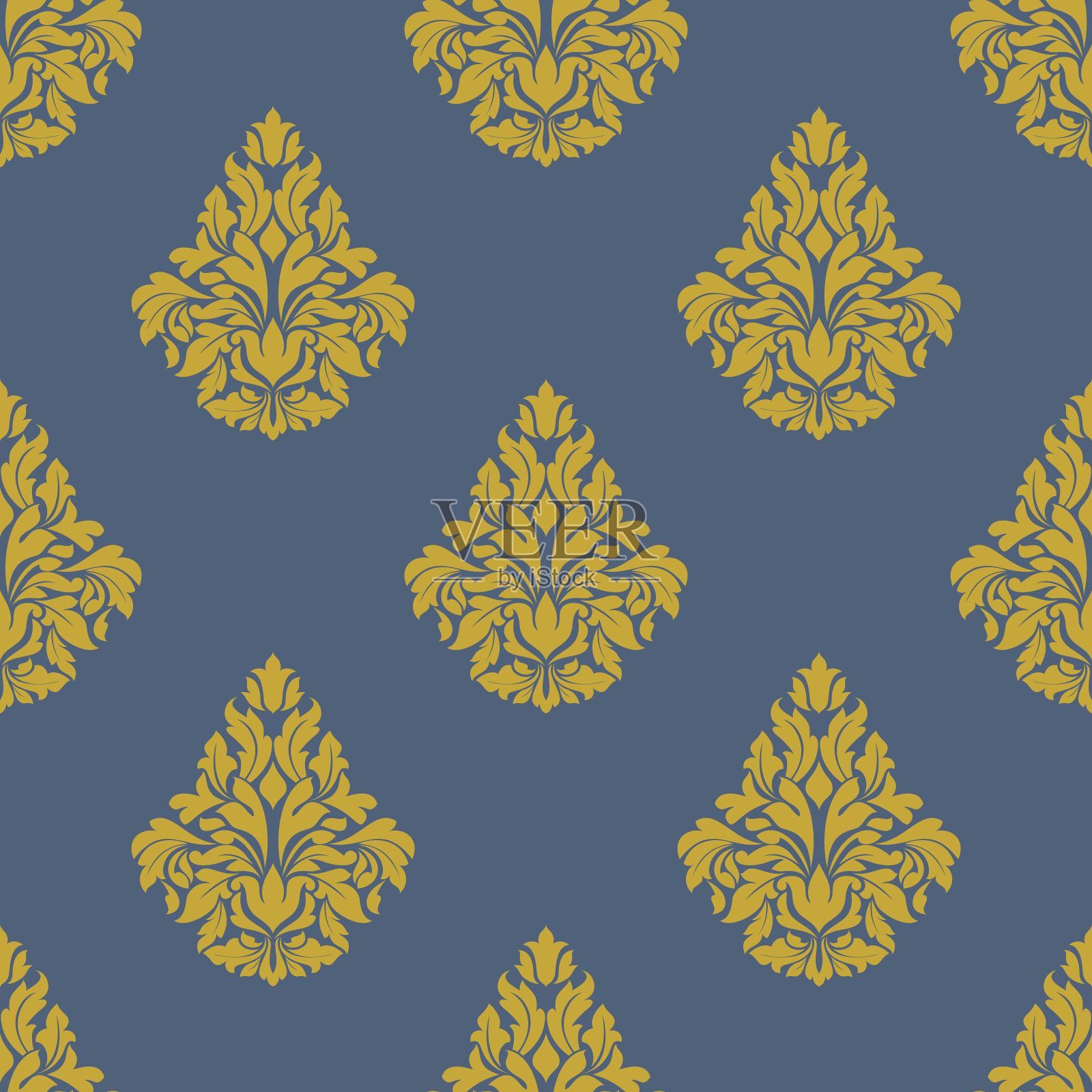 蓬勃无缝模式与钟花序插画图片素材