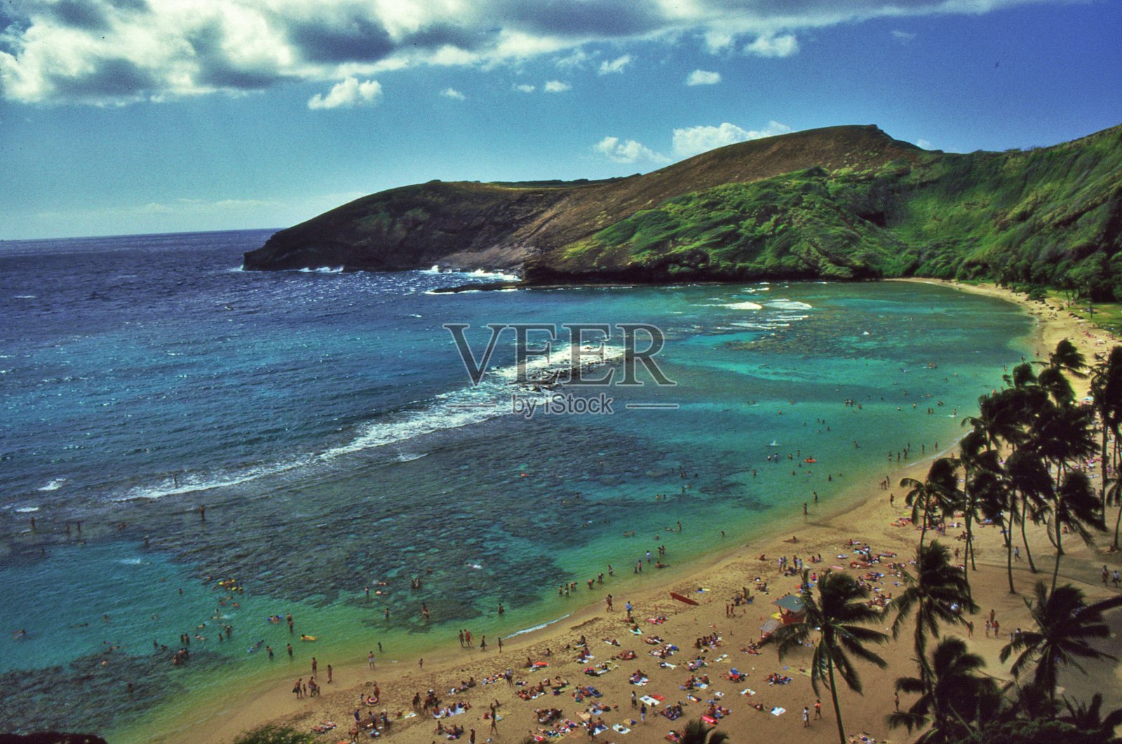 哈瑙马湾,暗礁与潮汐照片摄影图片