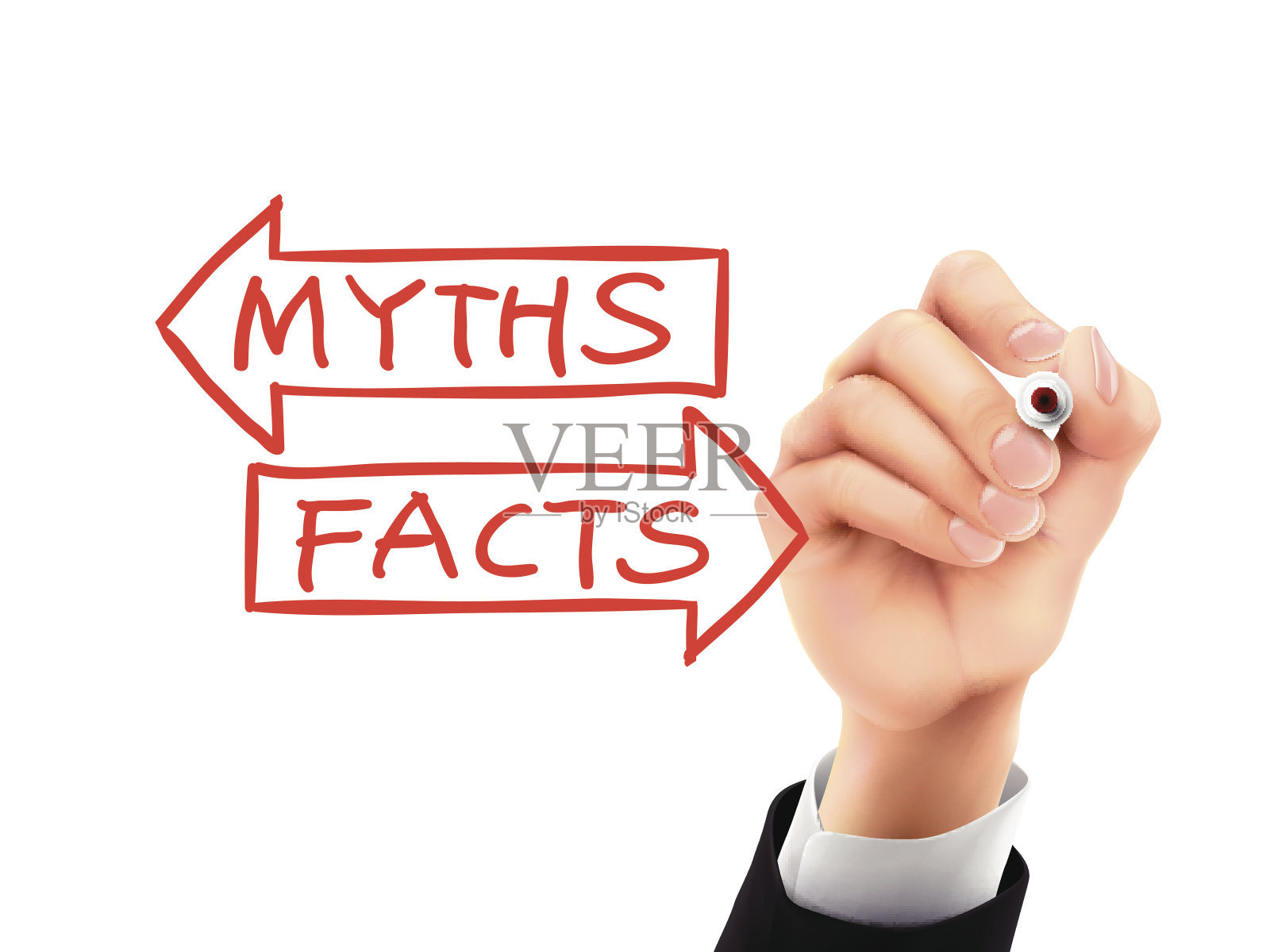 用3d手写的神话或事实插画图片素材