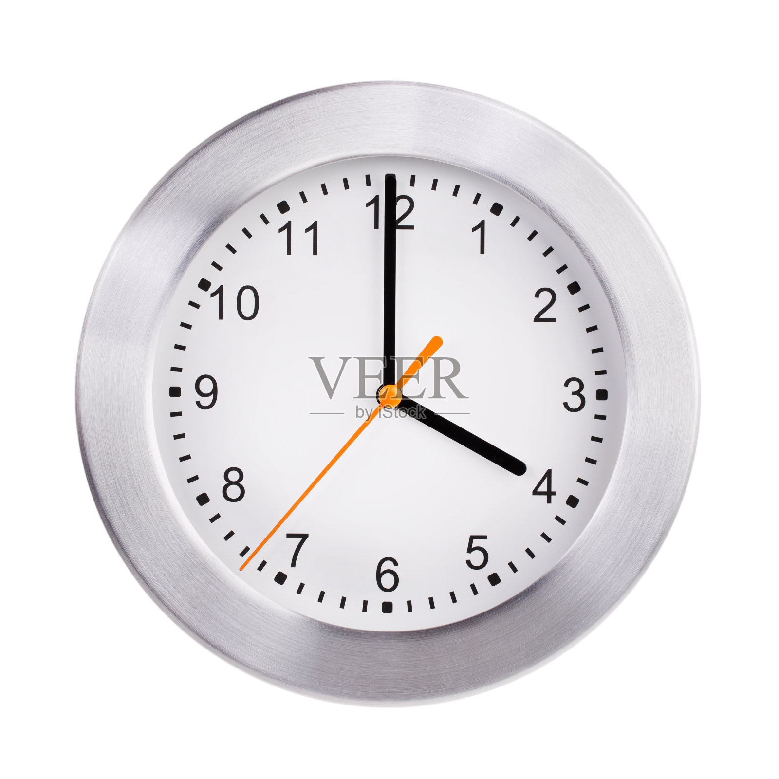 一个圆的时钟上有四个小时照片摄影图片