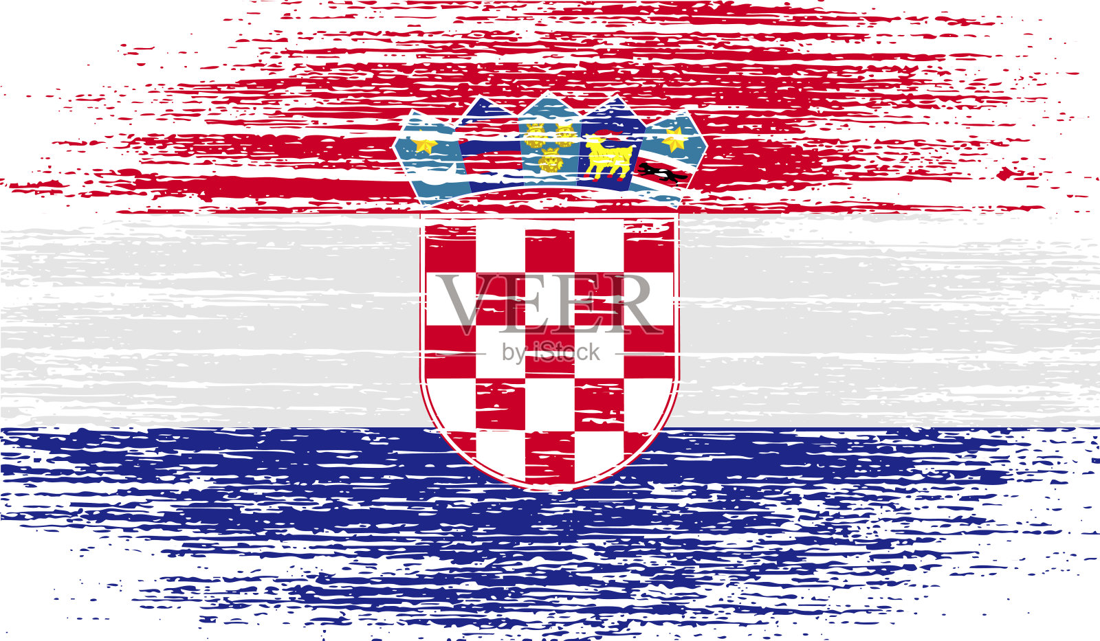 古老纹理的克罗地亚国旗。照片摄影图片