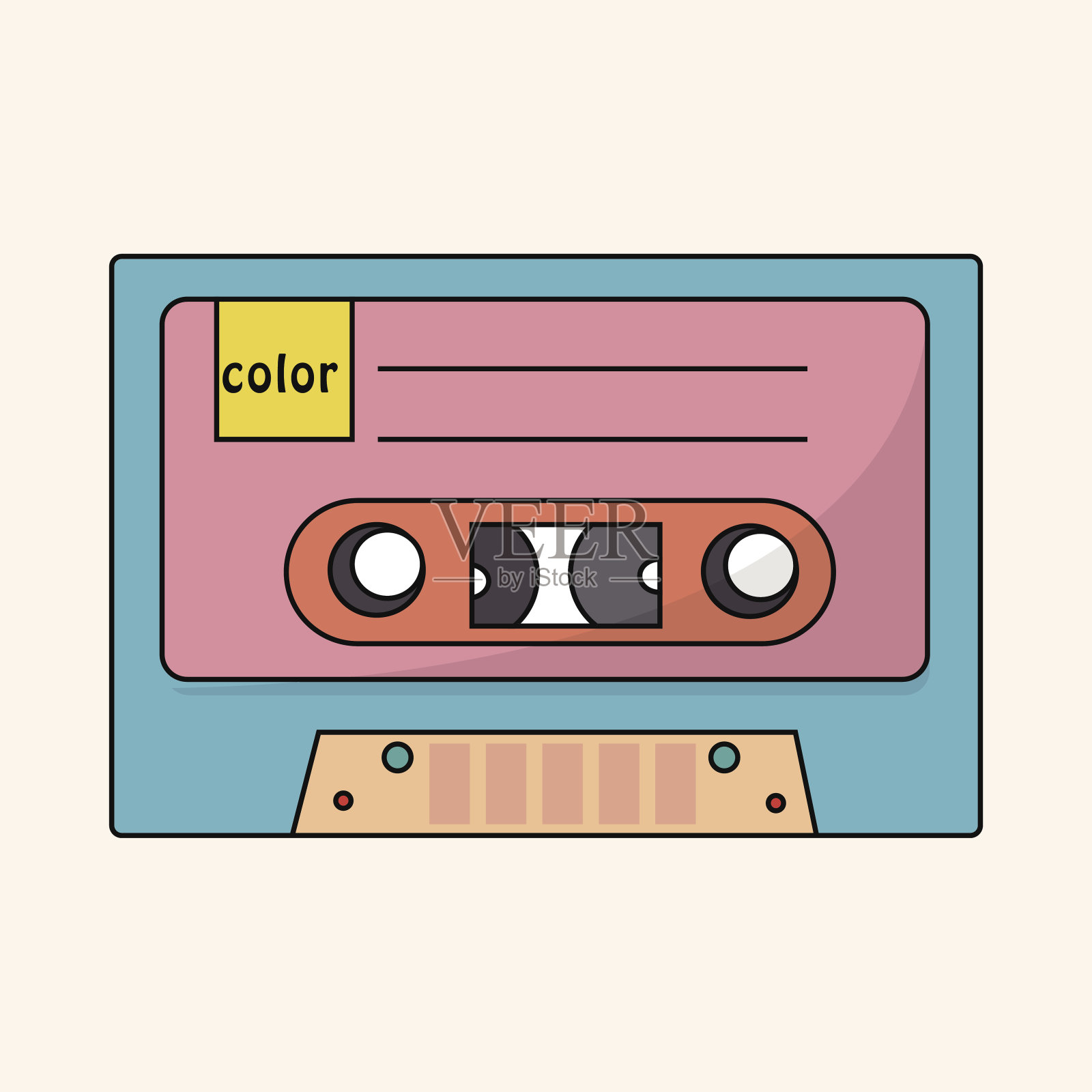 音带主题元素向量,eps插画图片素材